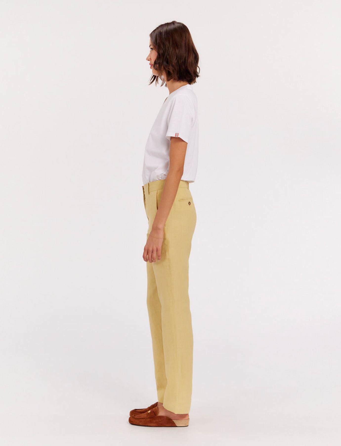 Francisco trousers in lemon linen