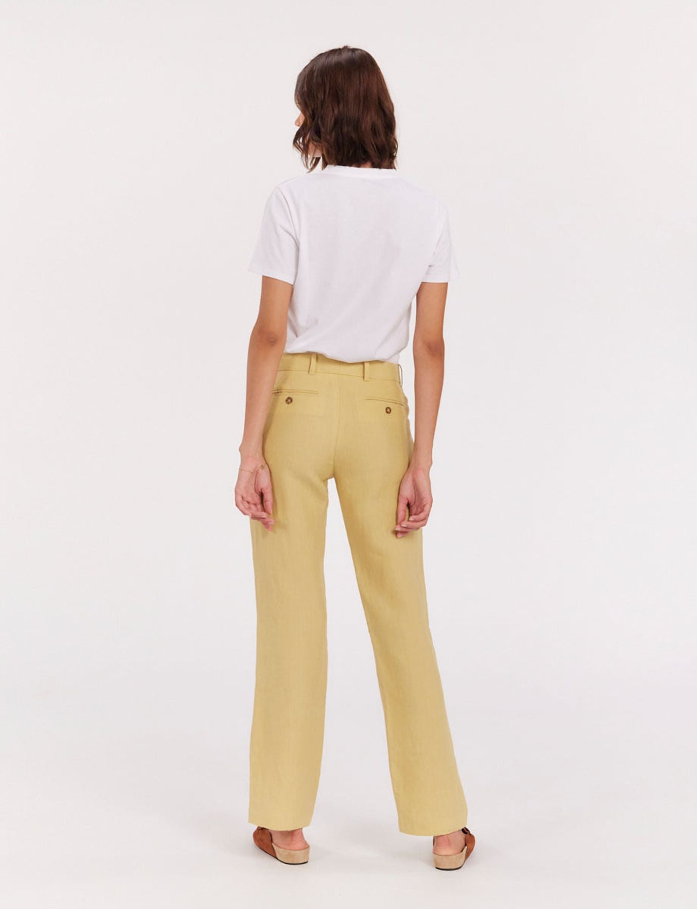 Francisco trousers in lemon linen