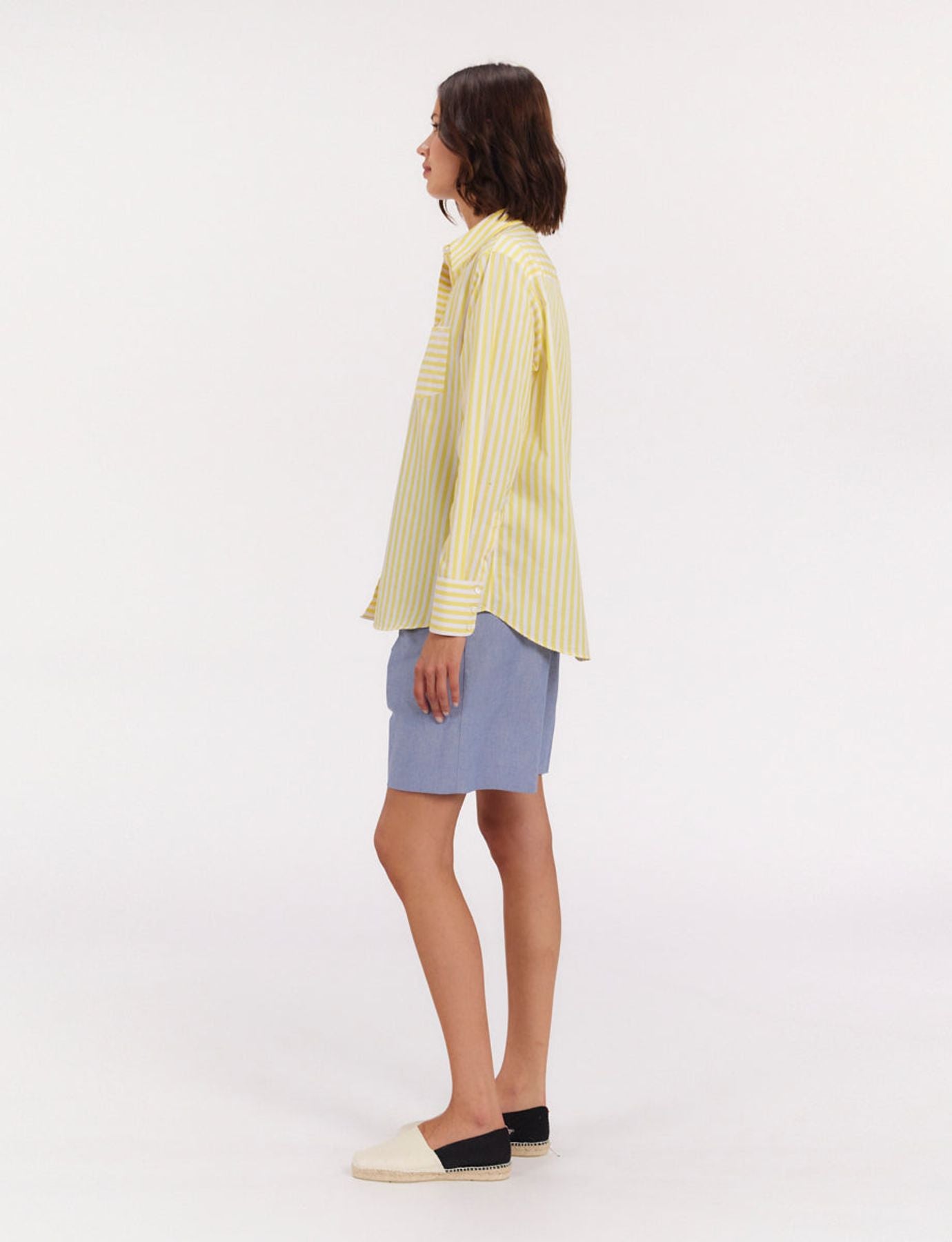 Chemise Maureen rayée jaune