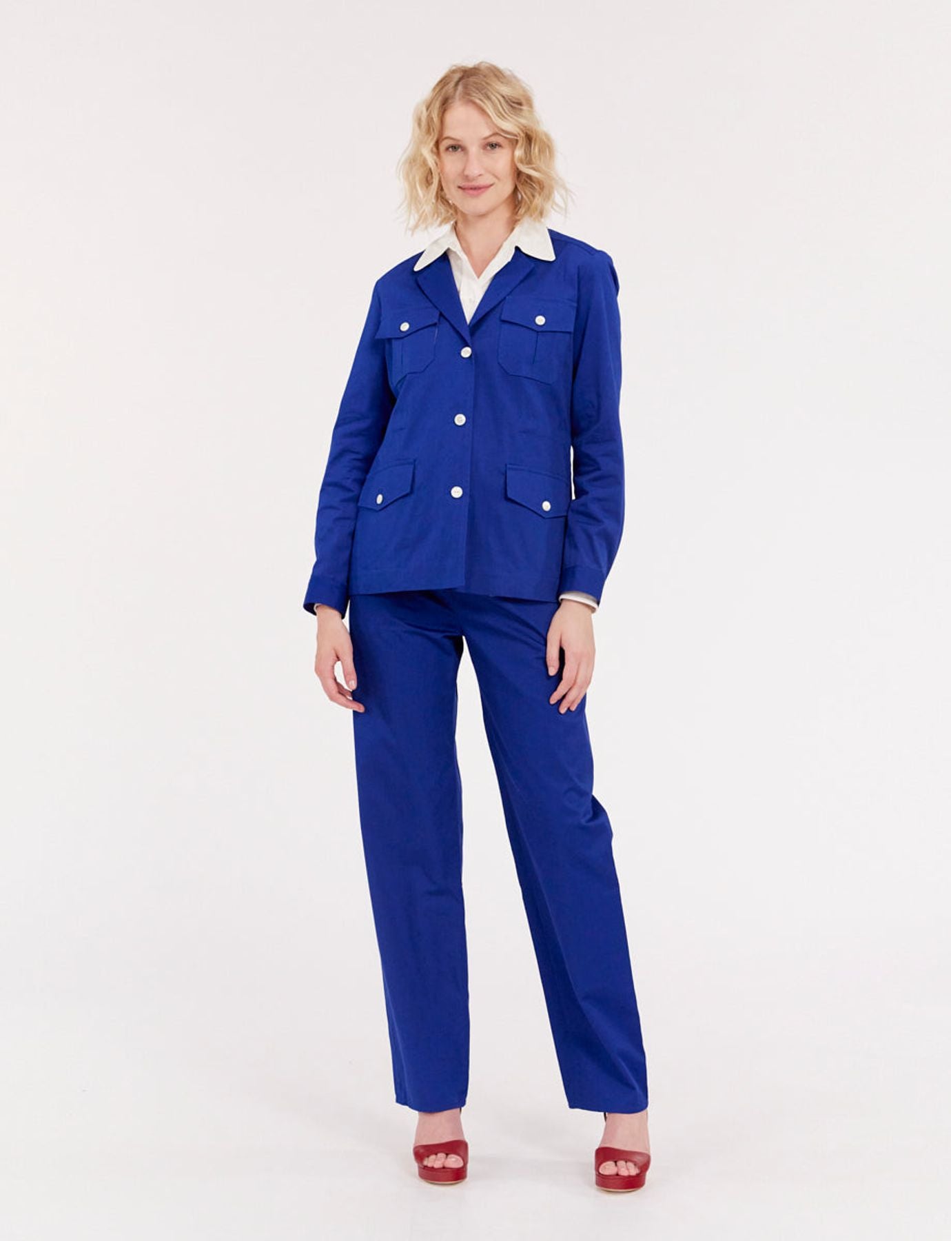 Flipperjacke blau