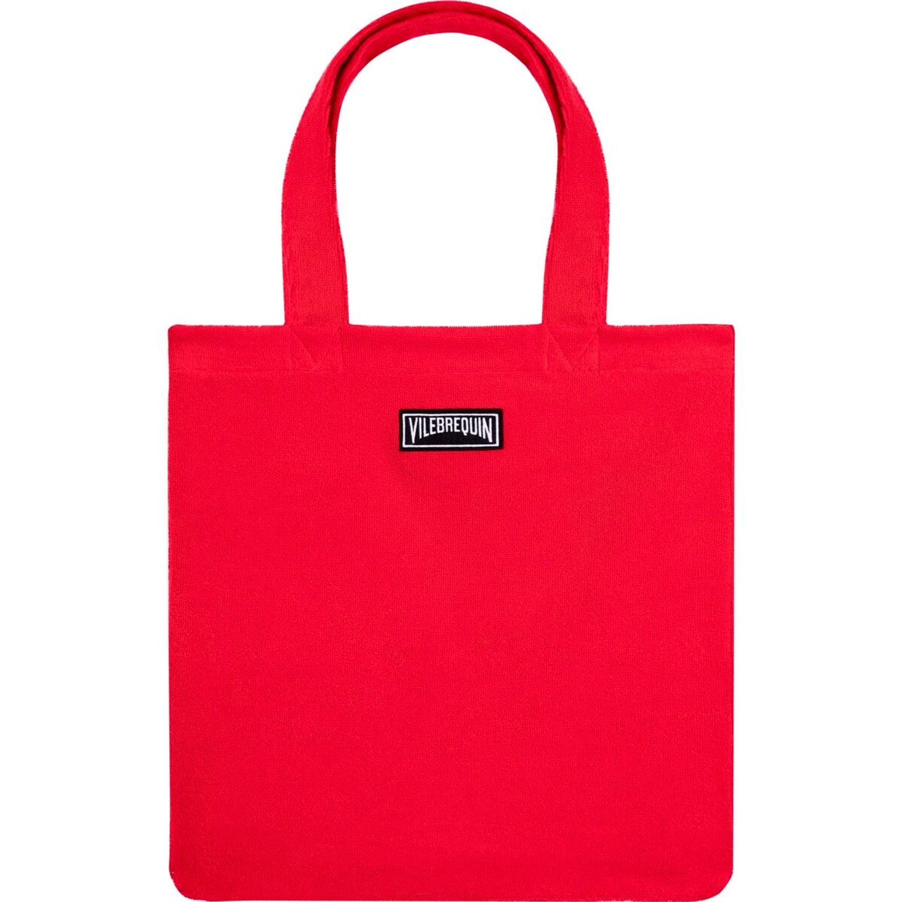 Boudoir, Sac cabas en éponge, Ines x Vilebrequin, rouge coquelicot