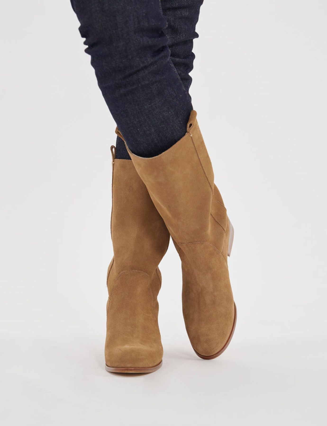 Bottes en daim Sable