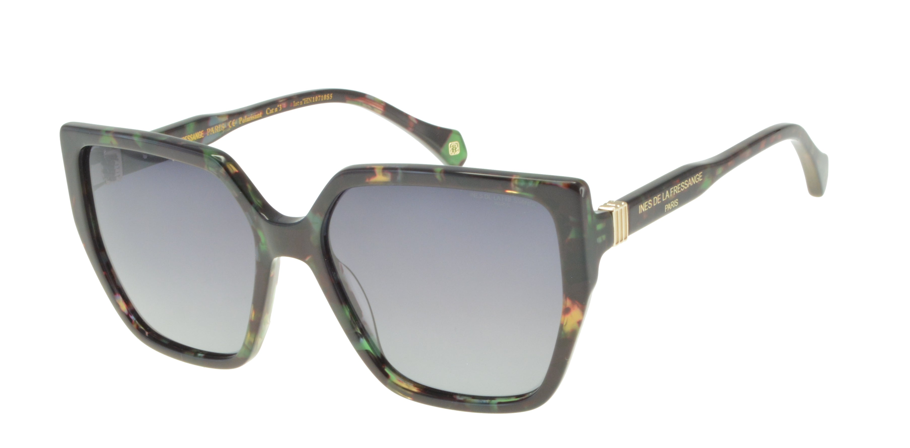 Kristen green textured sunglasses