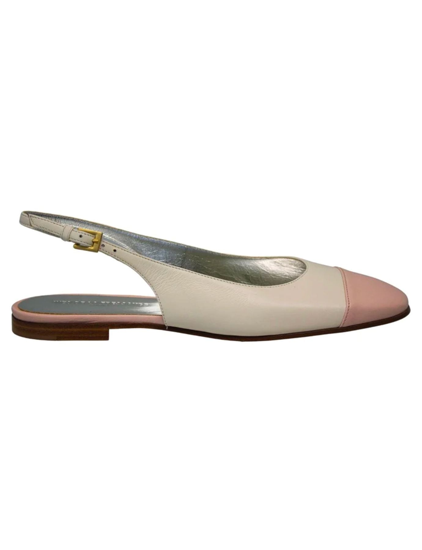 Ballerine Celia slingback crème et nude