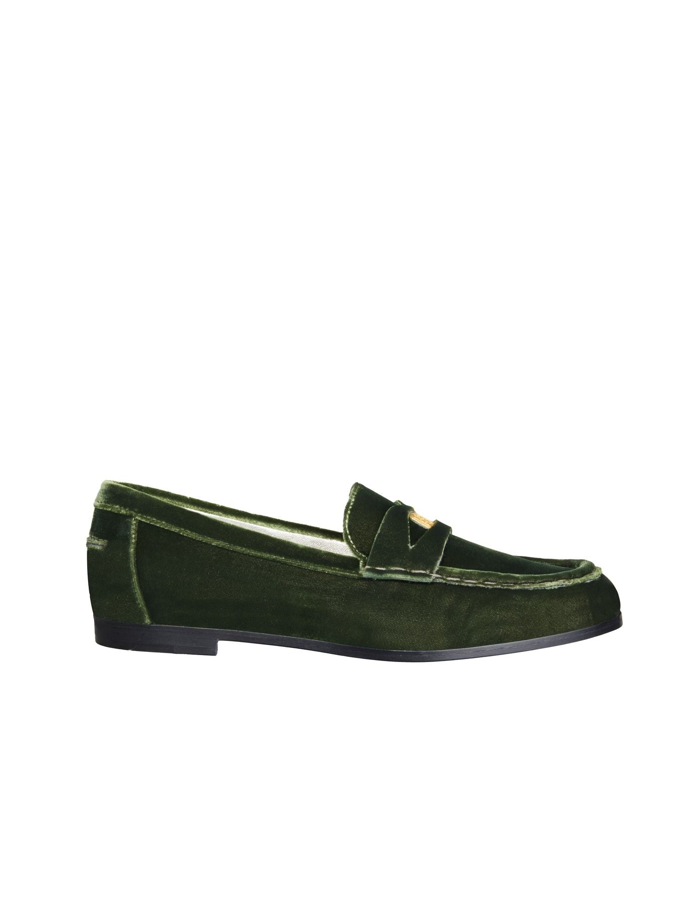 Mocasín Elvire de piel verde
