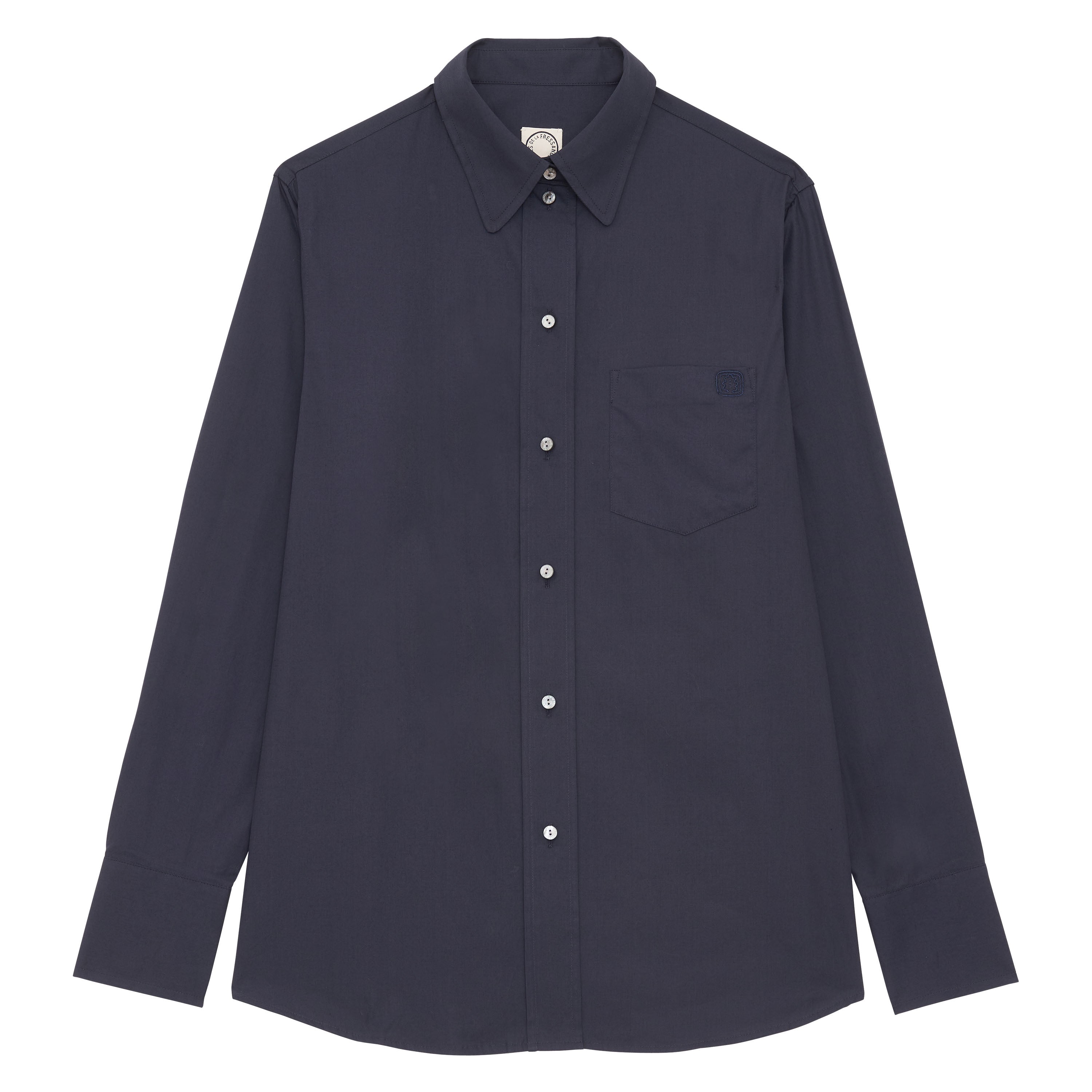 Camicia Maureen in cotone blu scuro