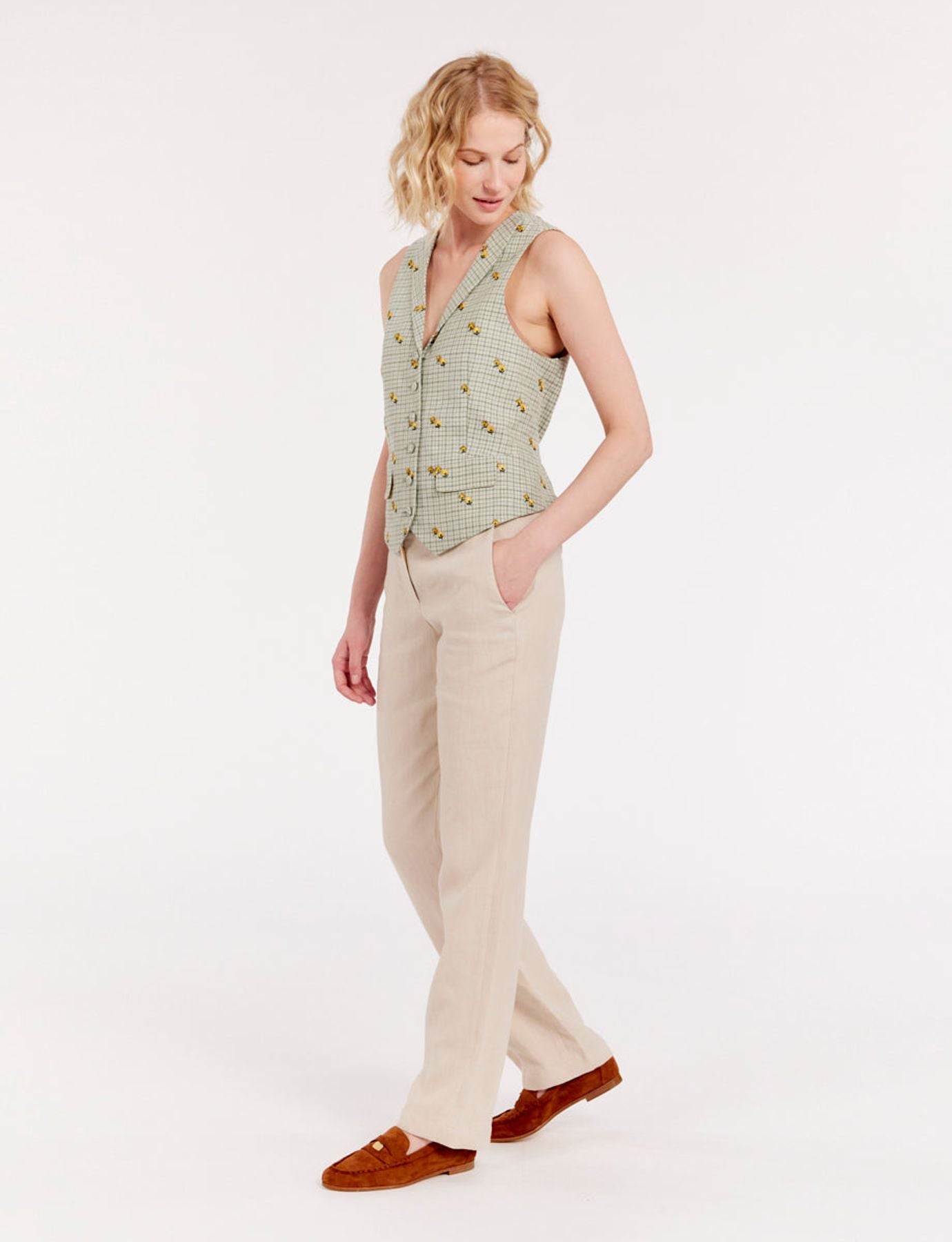 Cardigan con stampa verde Robinson