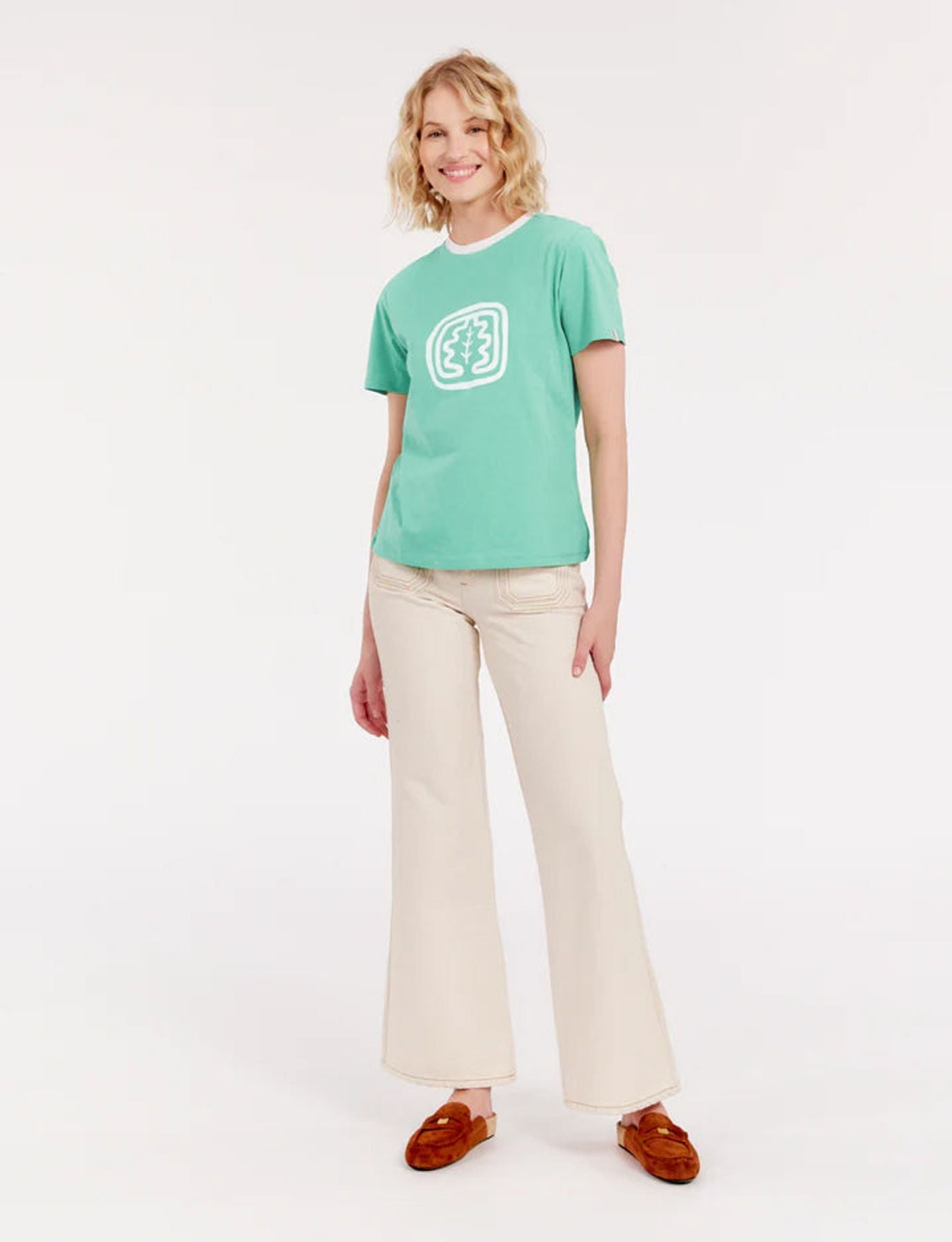 Tee-shirt Oscar col rond vert
