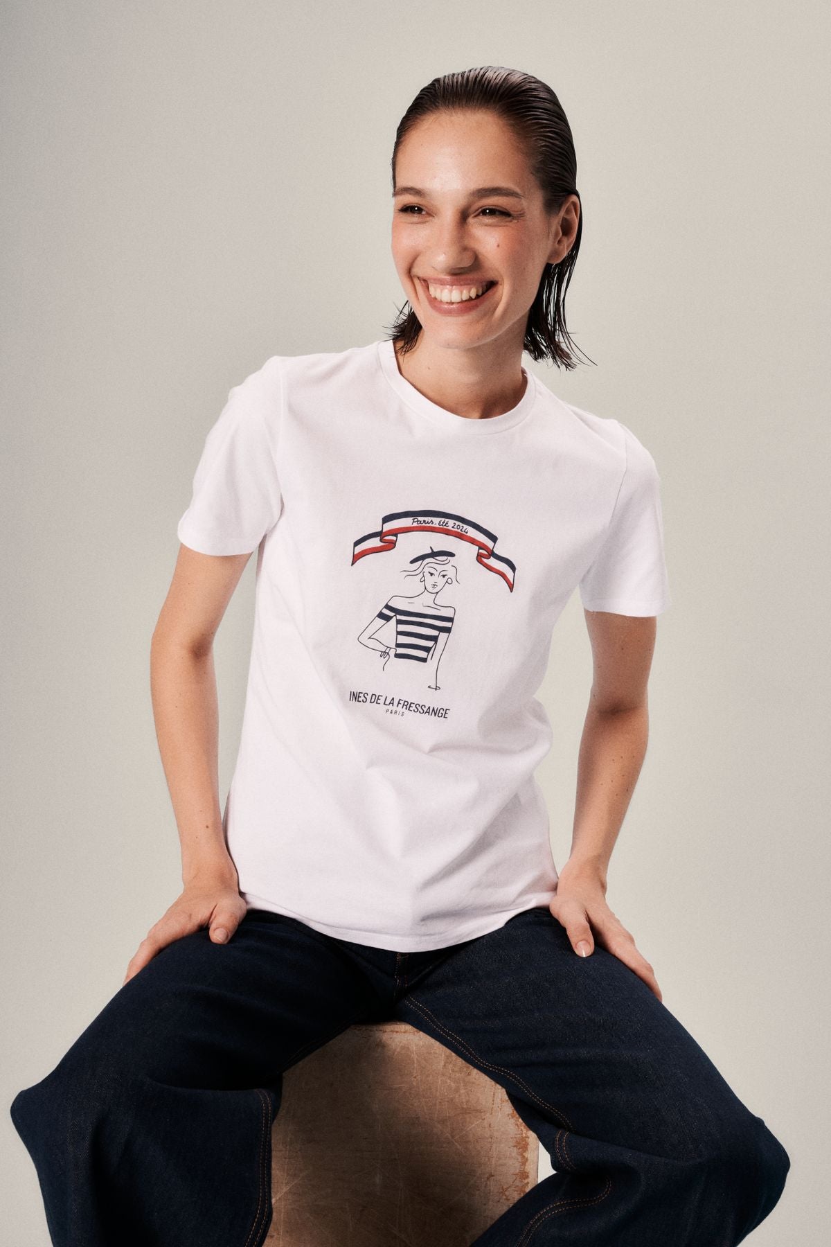 T-shirt série limitée, été 2024 à Paris, modèle « Parisienne »