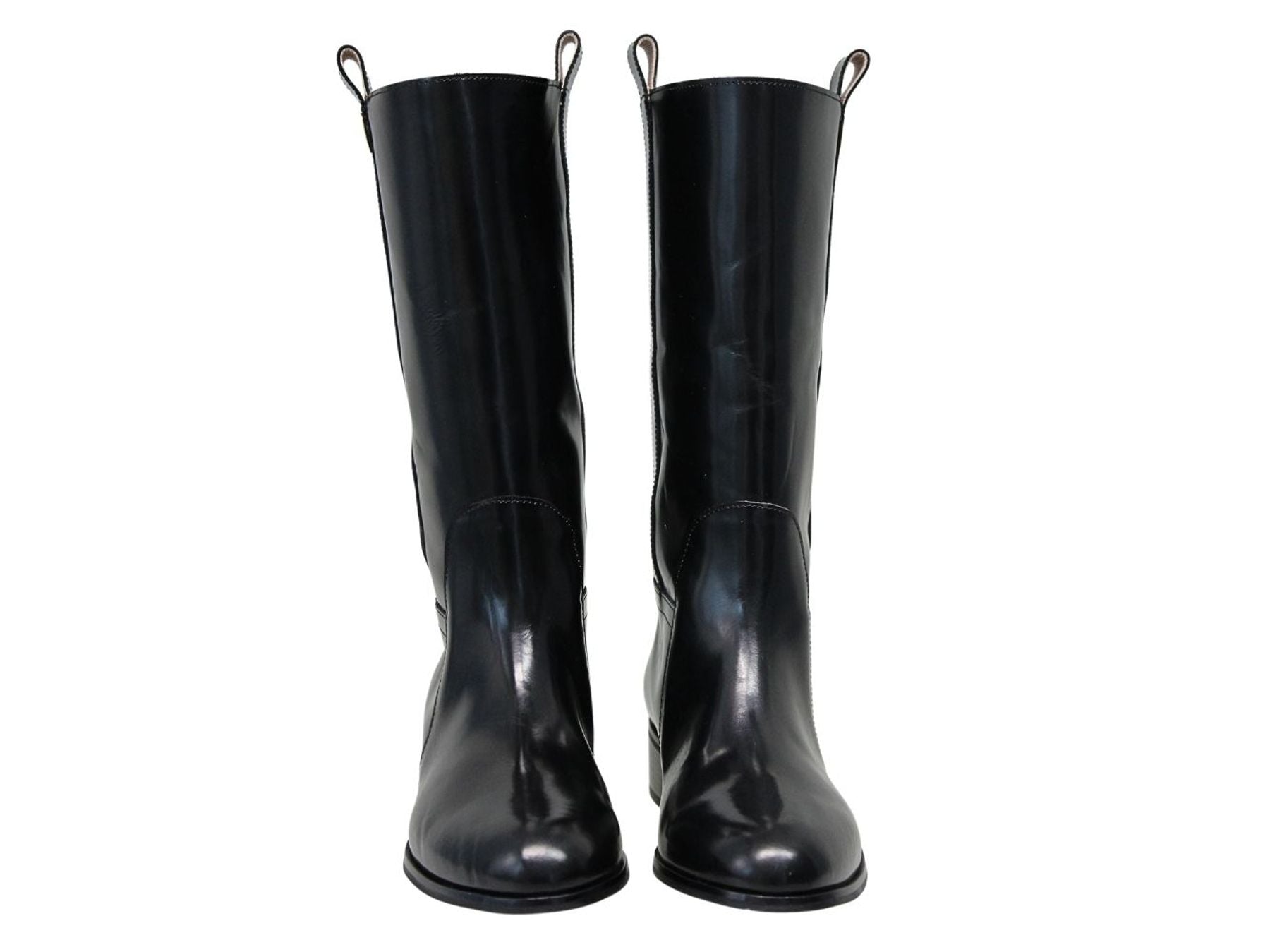 Schwarze Lana-Stiefel aus Glattleder