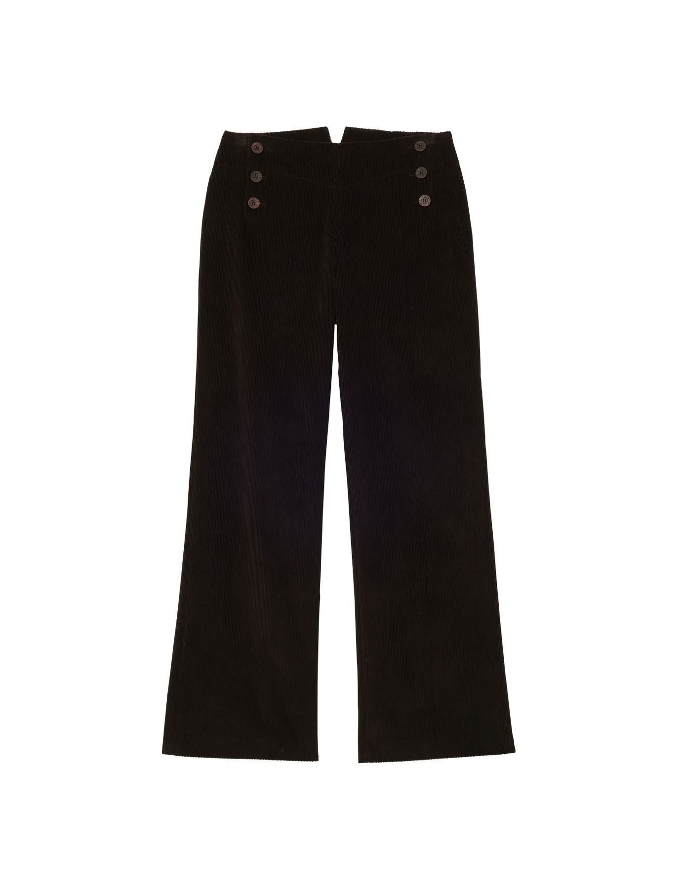 Pantalon Gabriel en velours milleraies marron