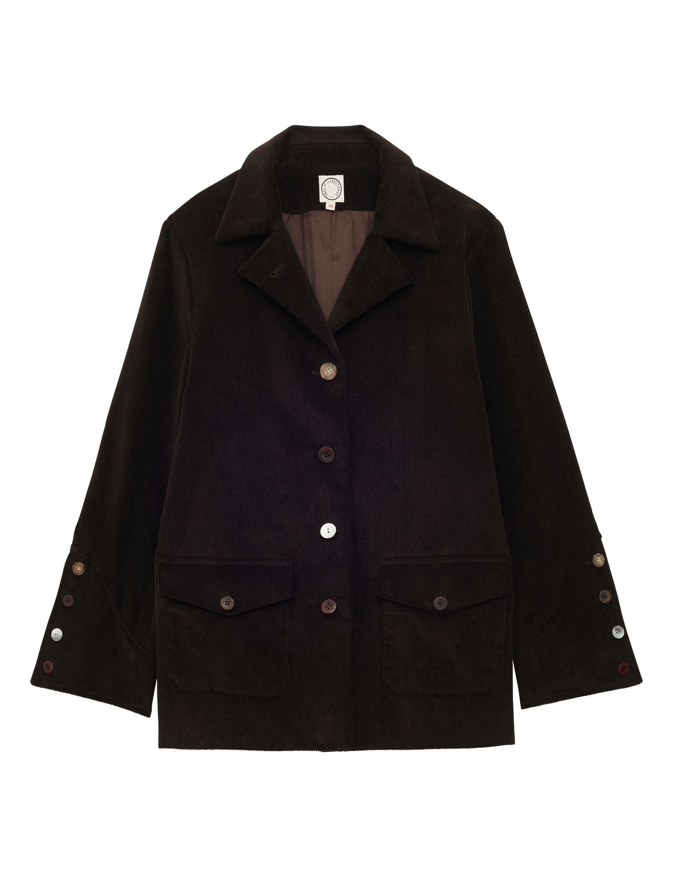 Jill jacket in brown milleraies velvet