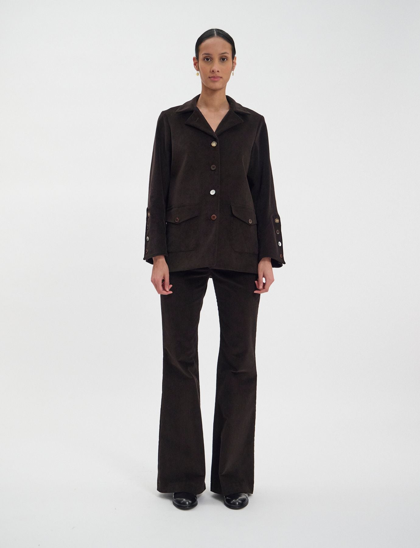 Jill jacket in brown milleraies velvet
