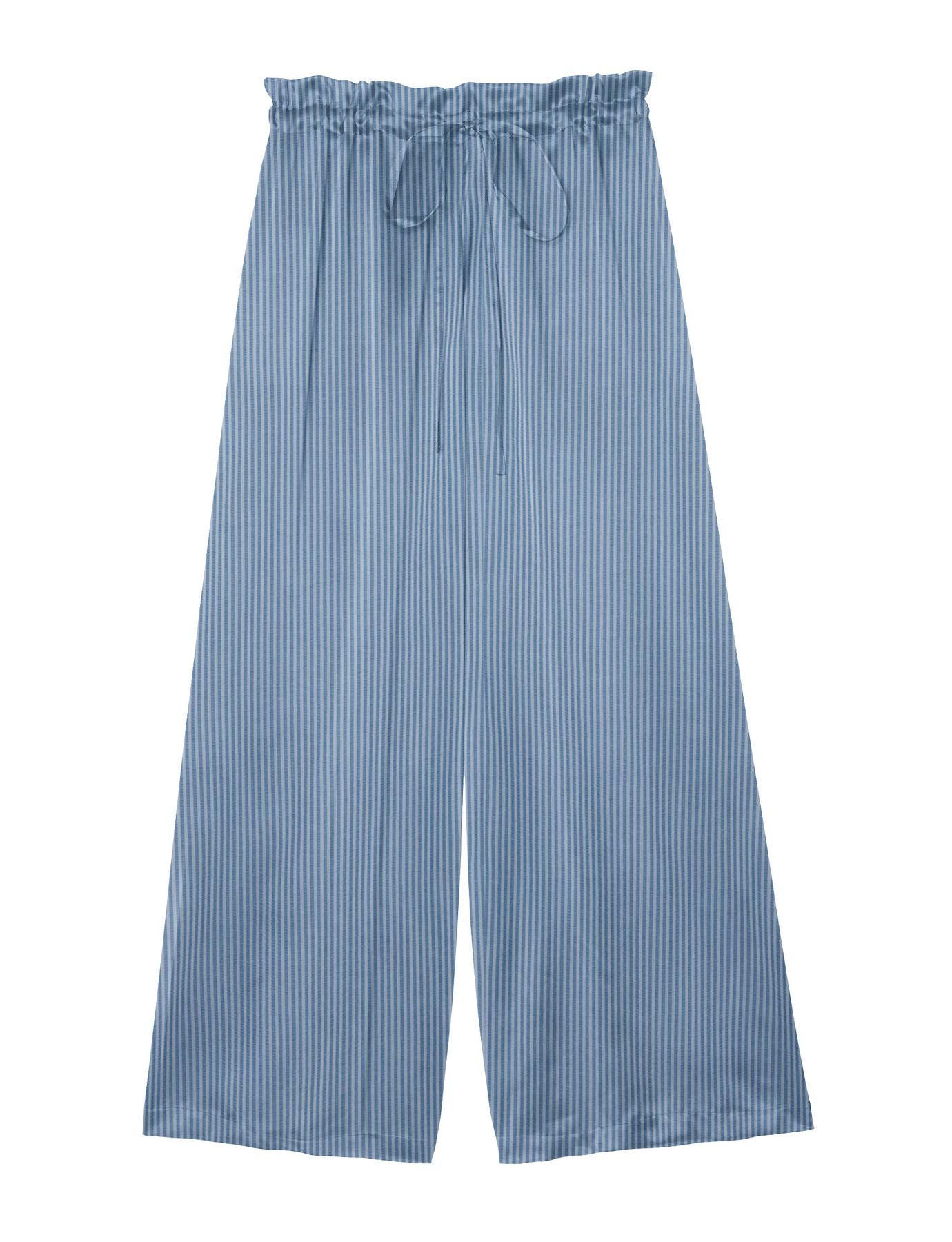 Kurt wide-leg trousers in blue cotton