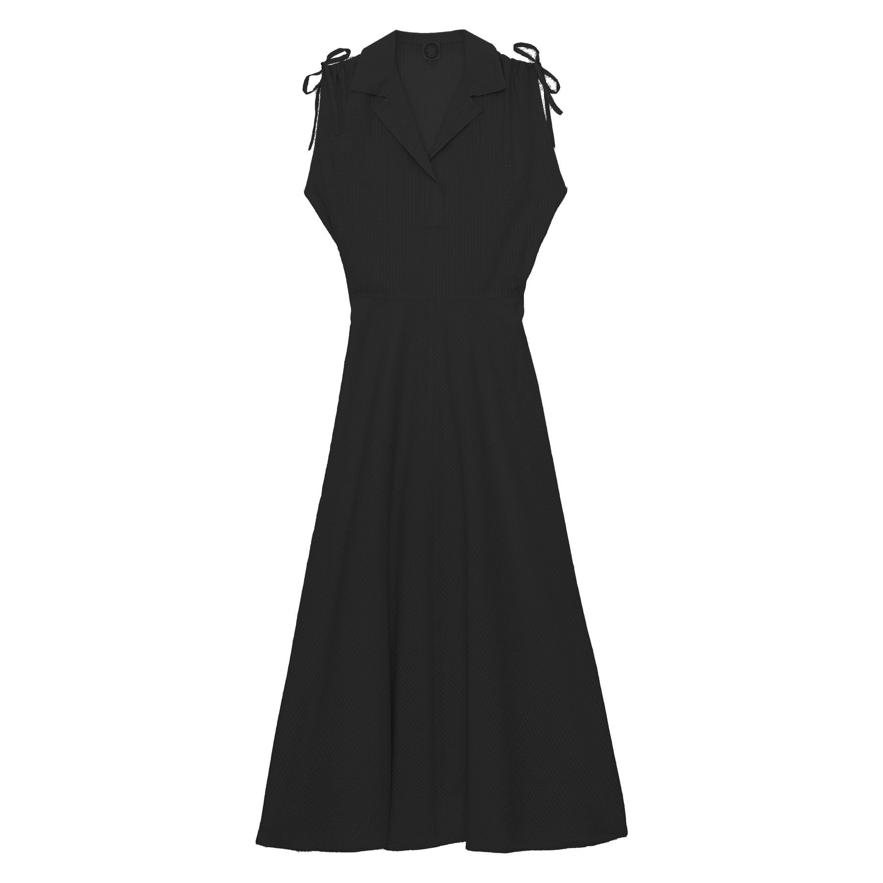 Robe cintrée Violine en lin noire