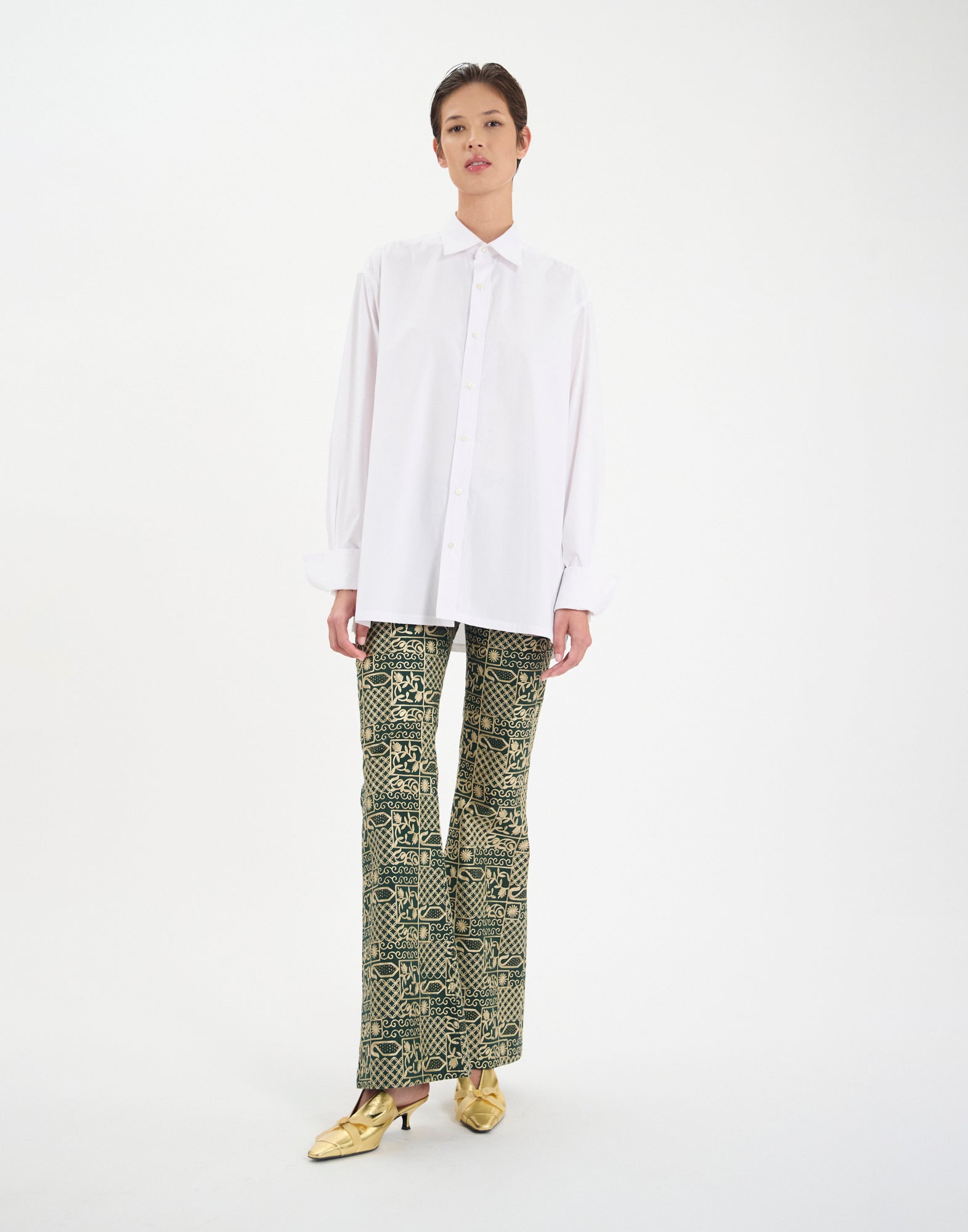 Chemise Nova en lin mélangé blanche