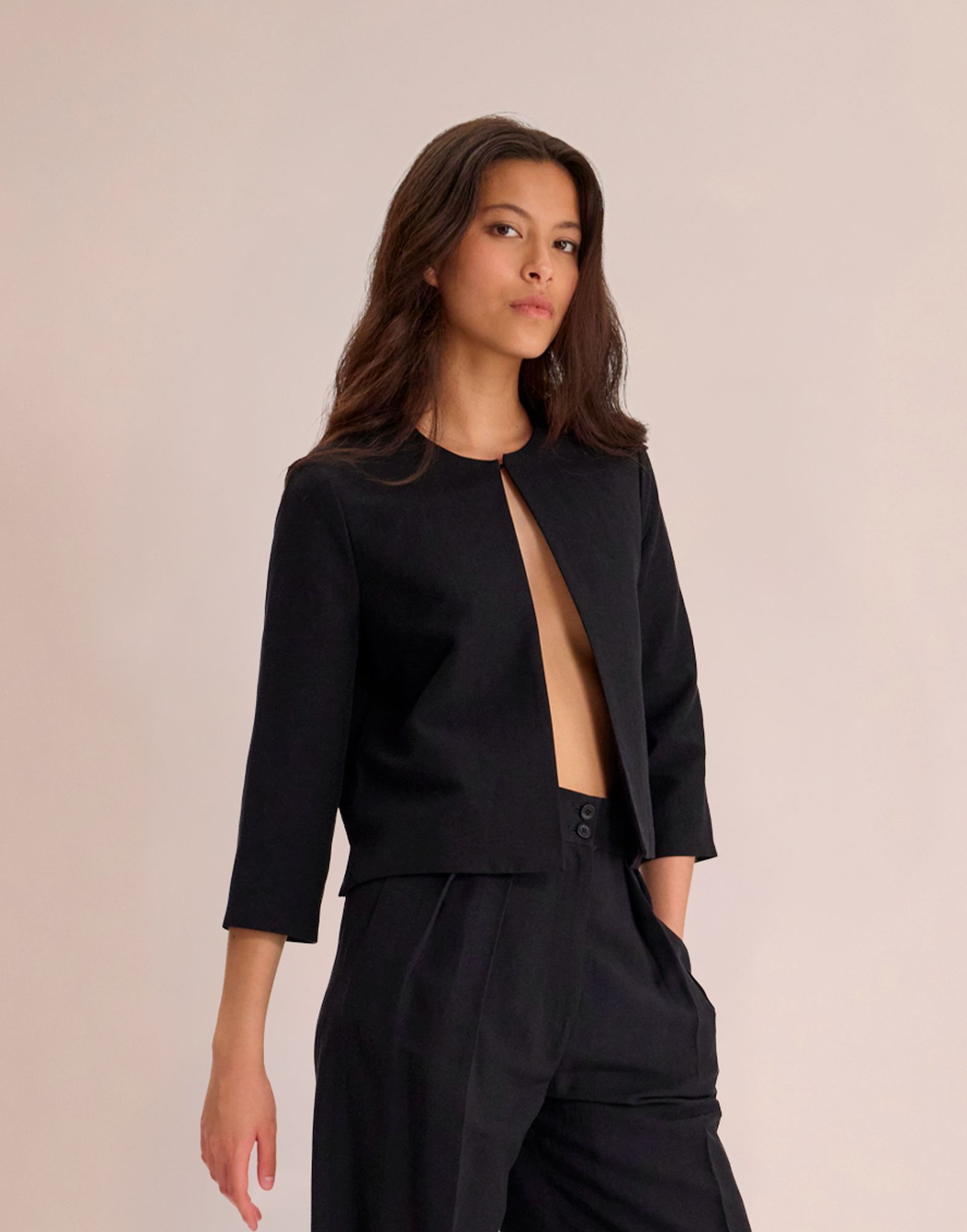 Veste Magoo en rayonne et lin