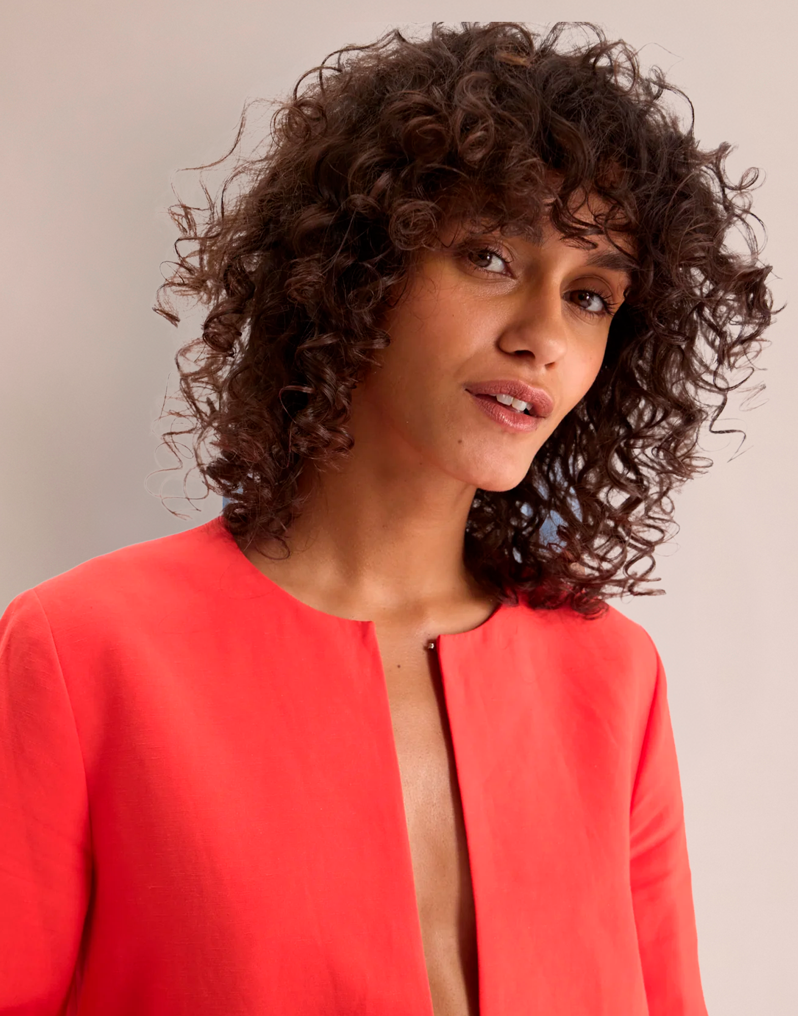 Chaqueta Magoo de rayón y lino