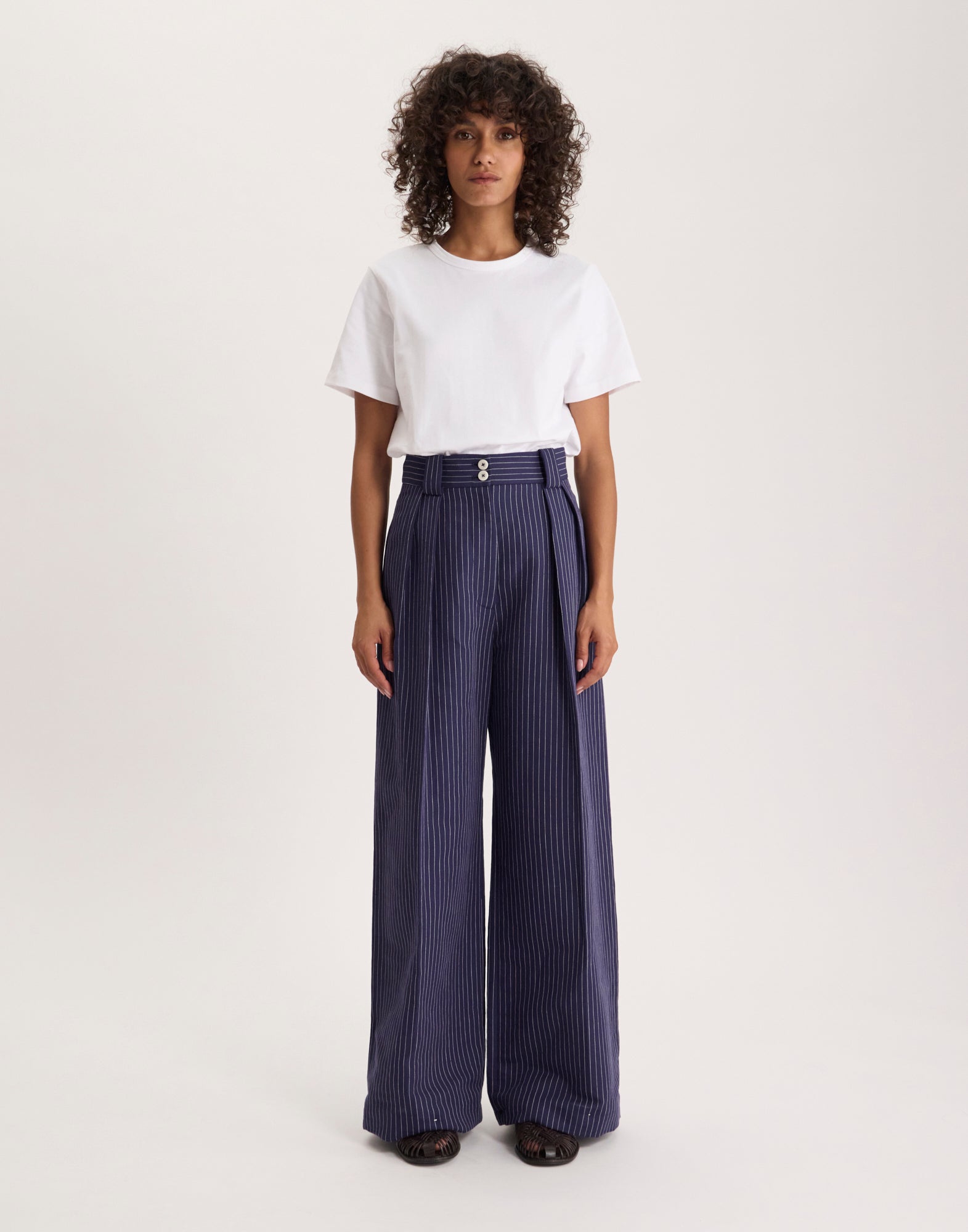 Marlène trousers in navy blue