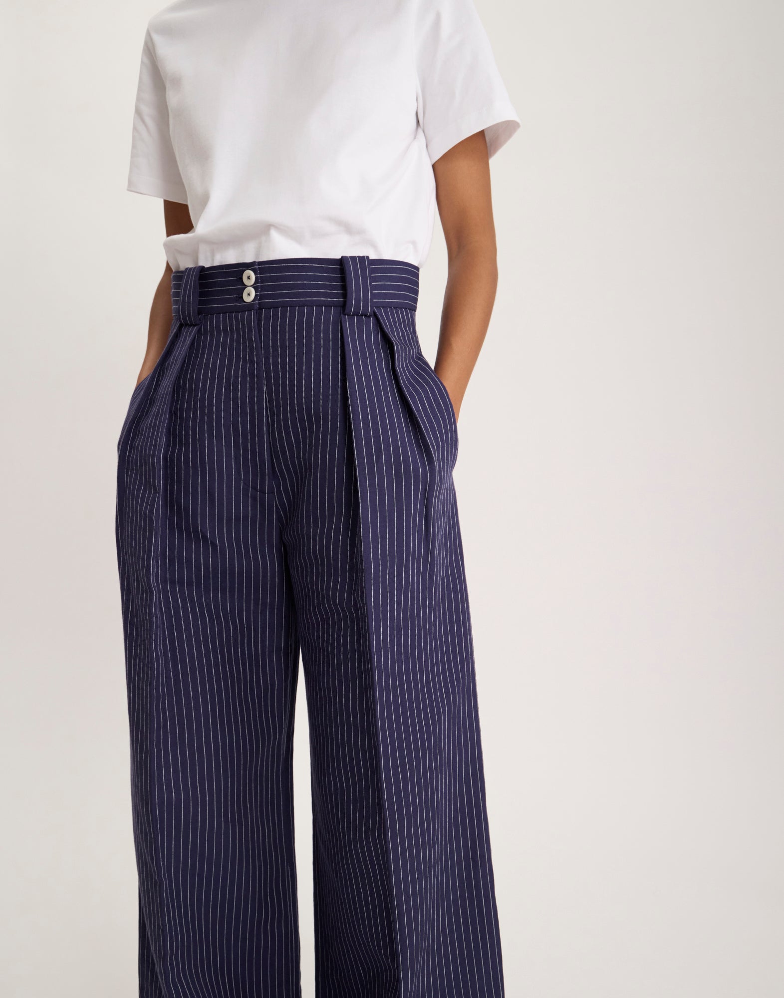 Marlène trousers in navy blue
