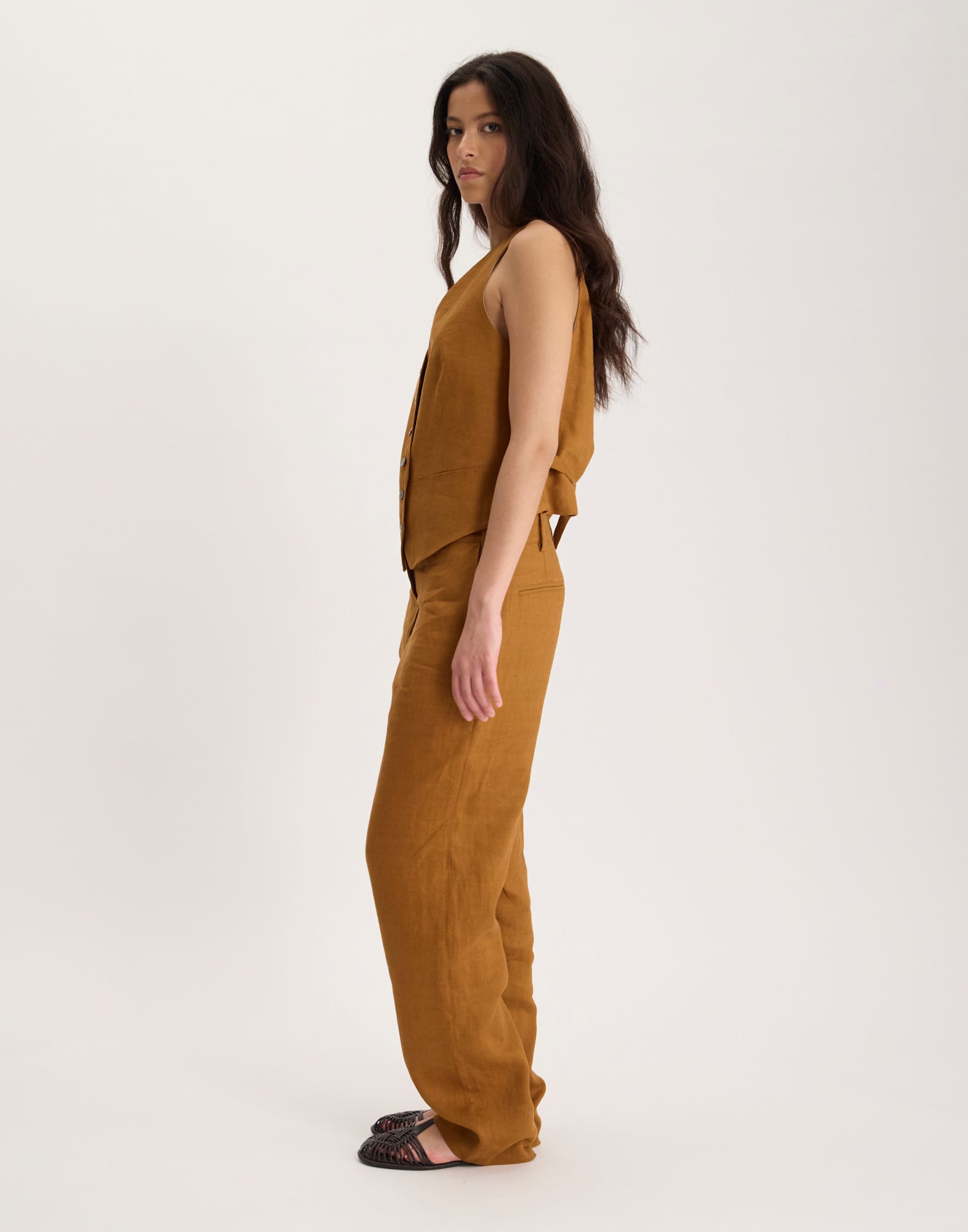 Gilet Sanite in lino