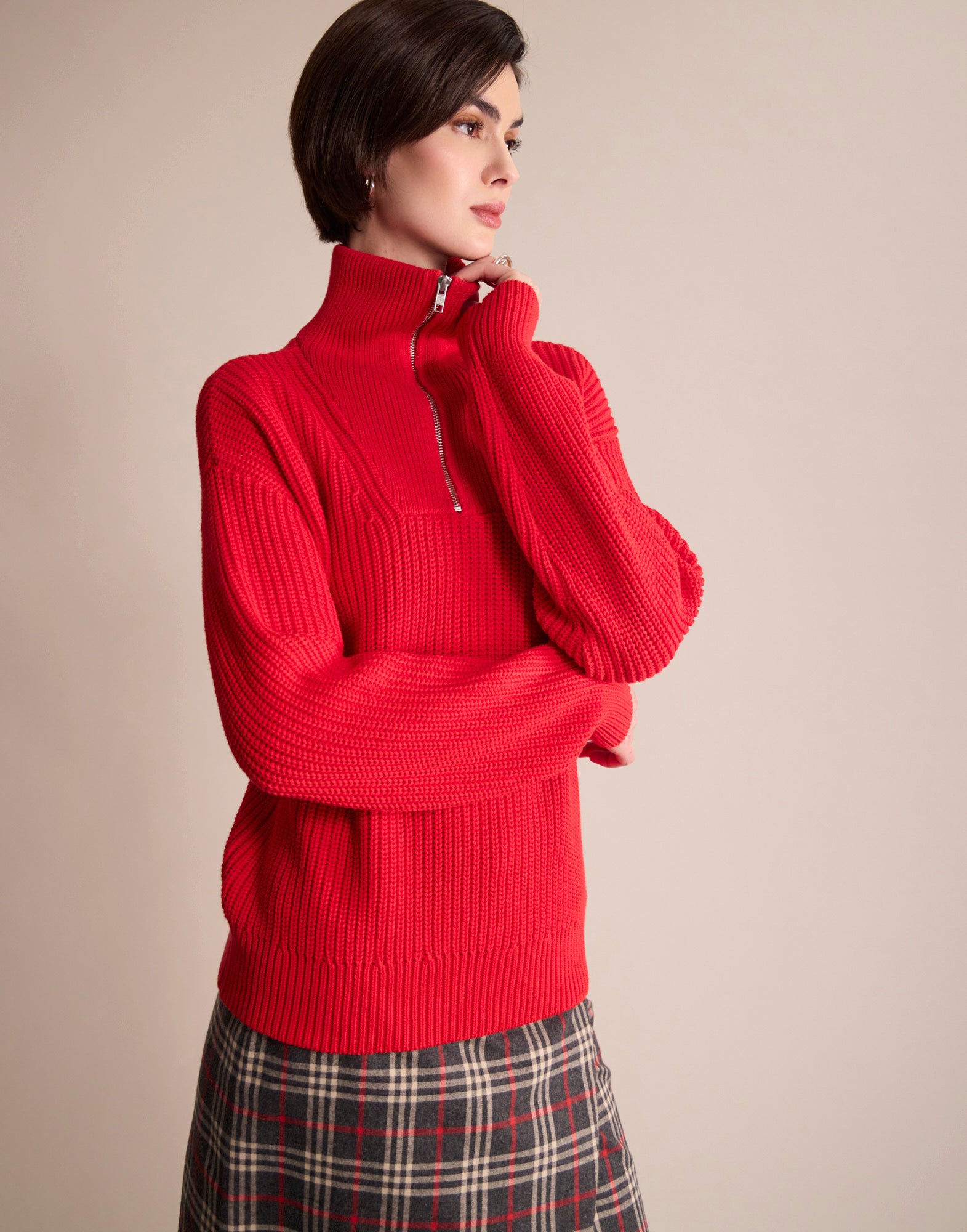 Roter Logan-Pullover