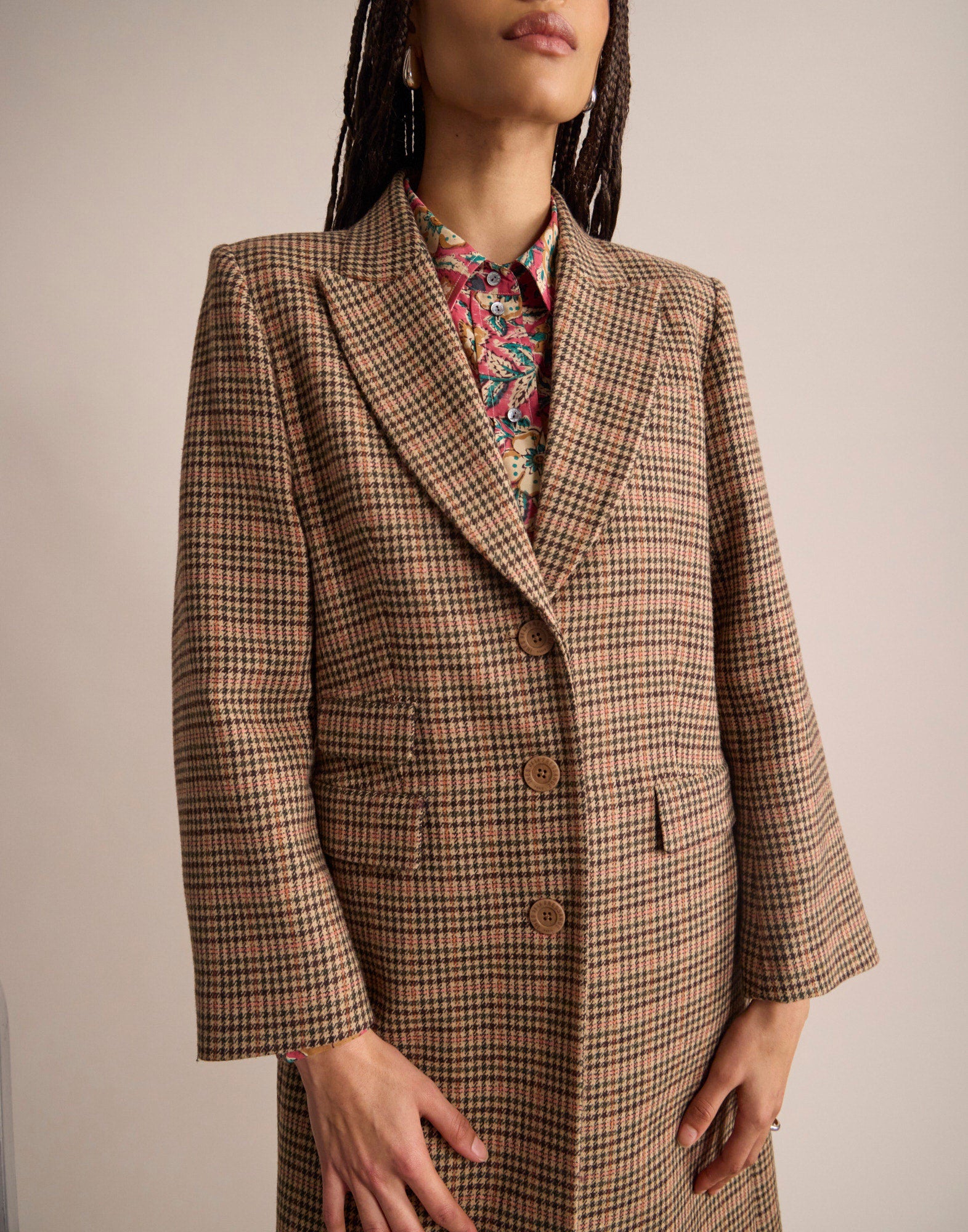 Enola checked coat