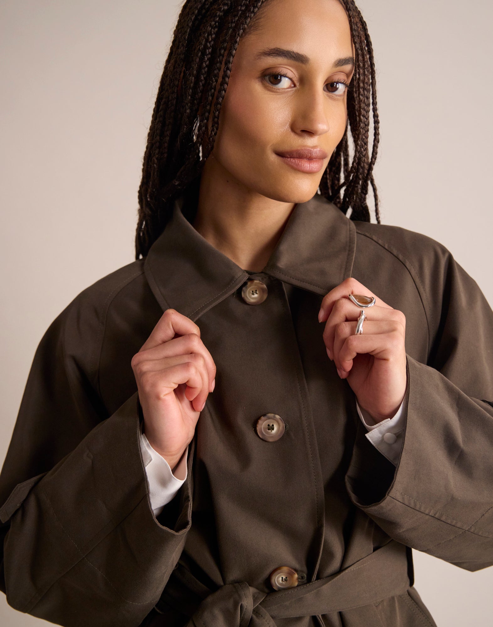 Tess Khaki Trench Coat