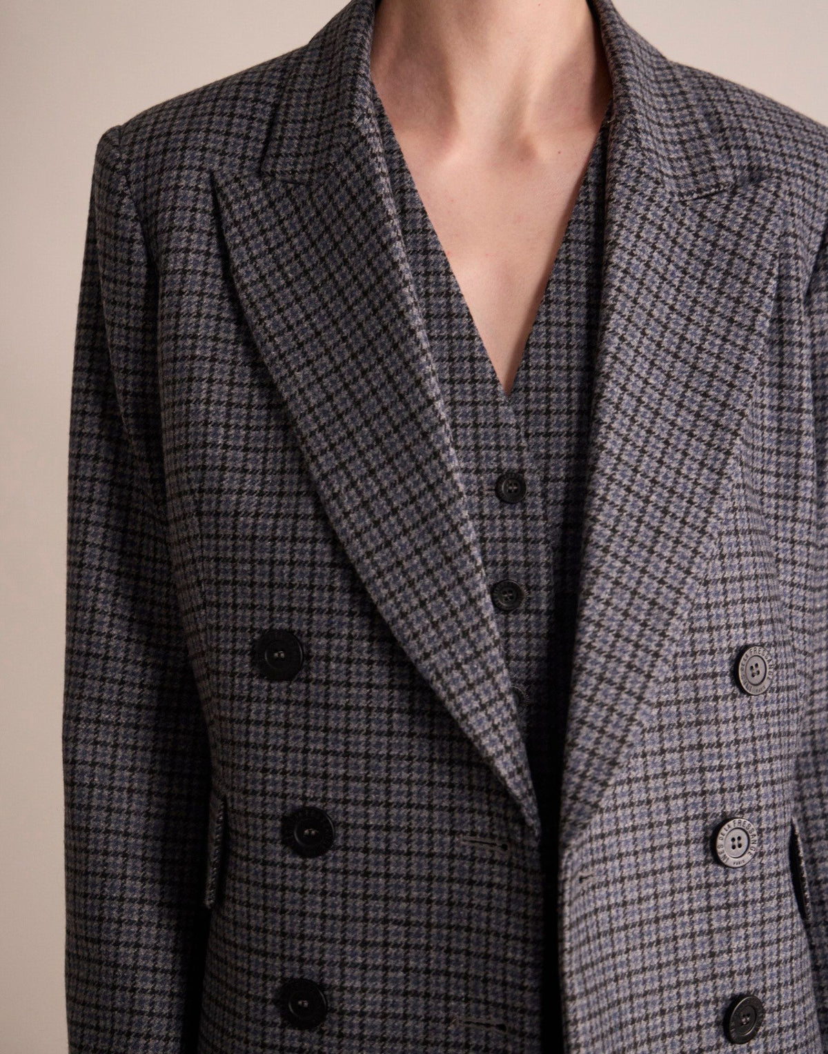 Veste June à Carreaux
