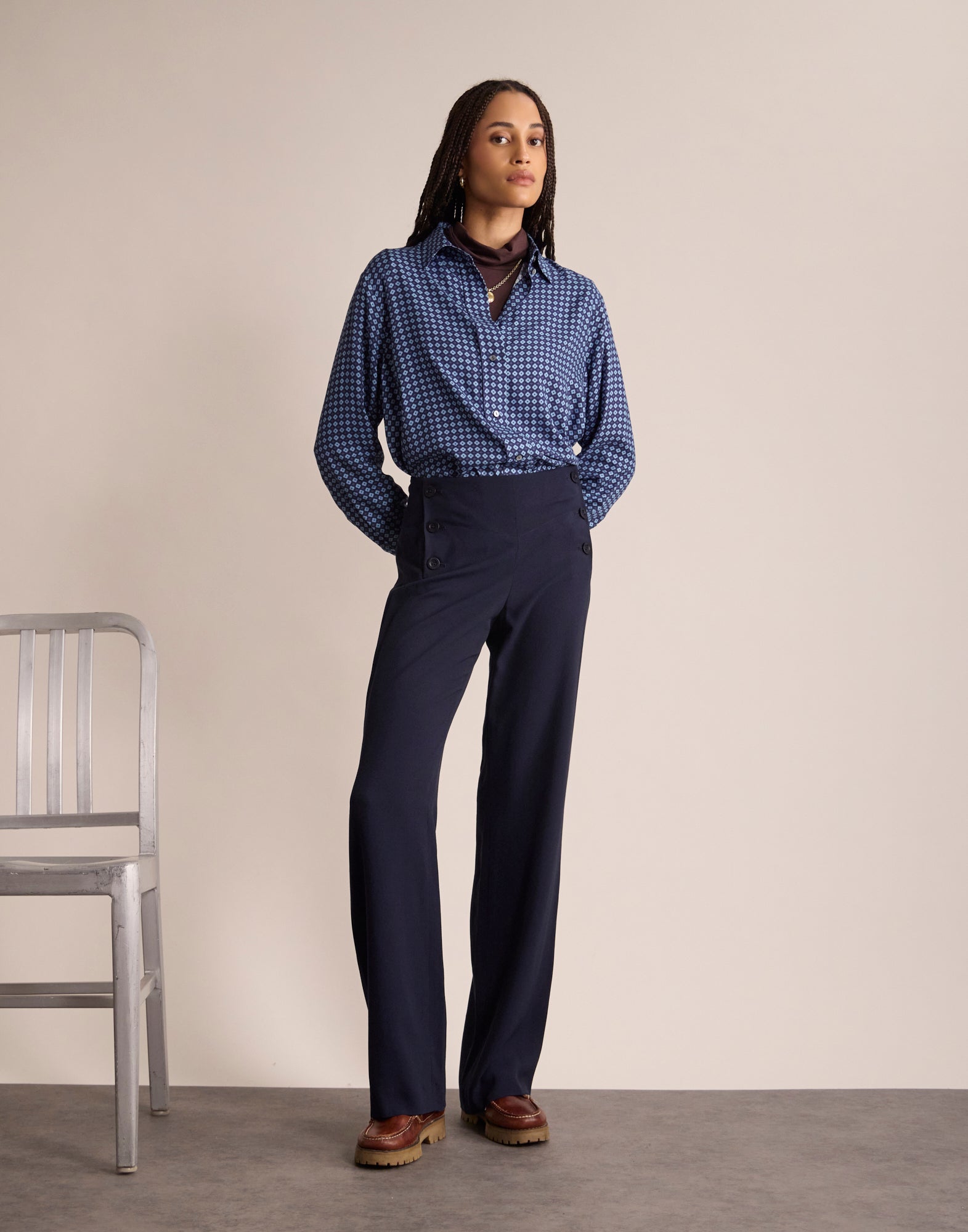 Pantaloni Gabriel blu navy OLD REF