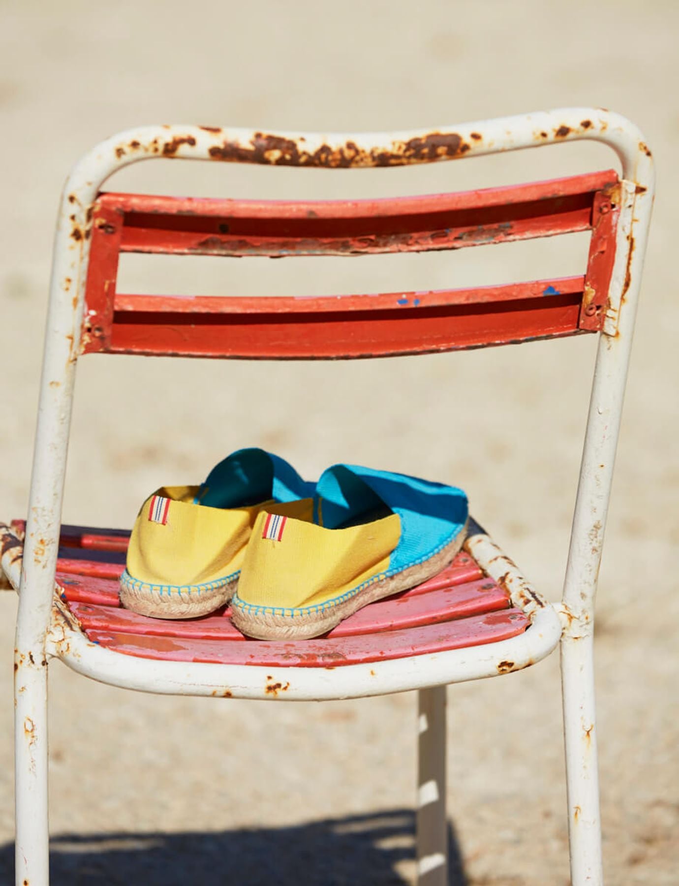 Espadrilles Aglae turquoise-jaune