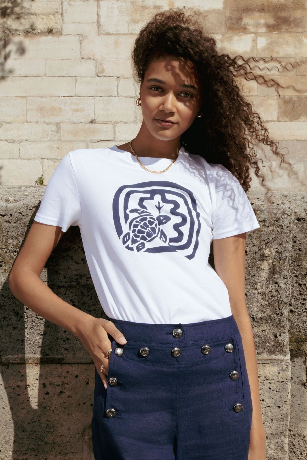 T-shirt Laora, coton bio, blanc