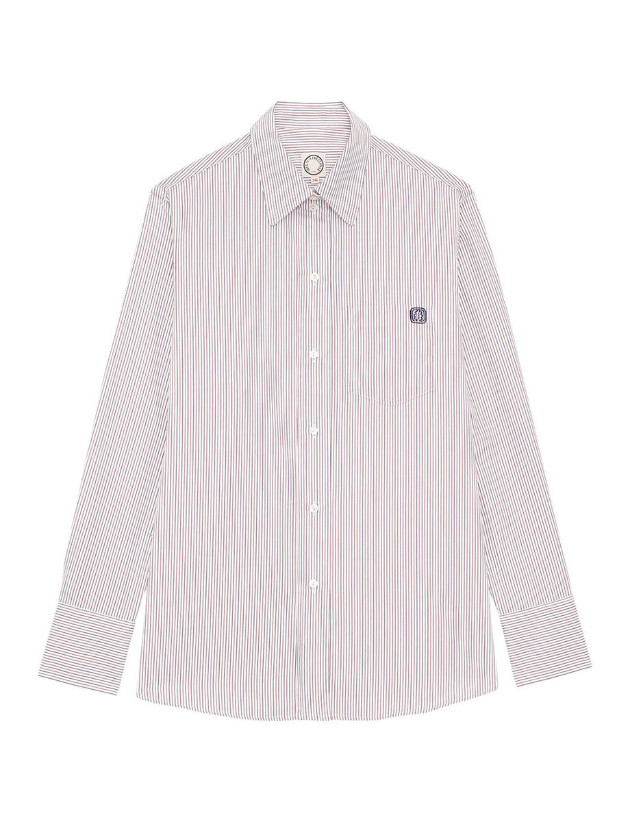 Camicia a righe rosse e blu di Maureen