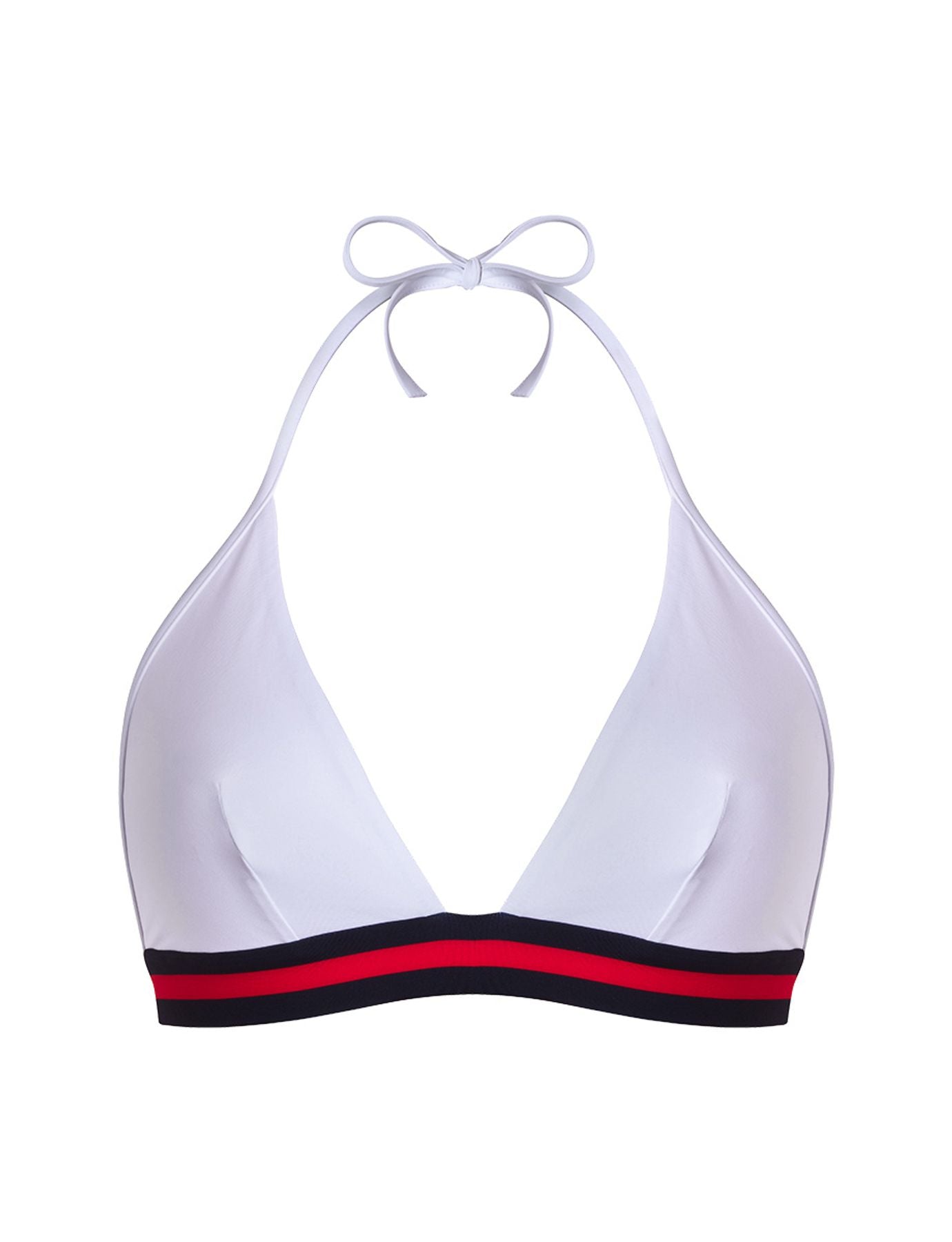 Flèche, haut de maillot de bain femme uni blanc, Ines x Vilebrequin