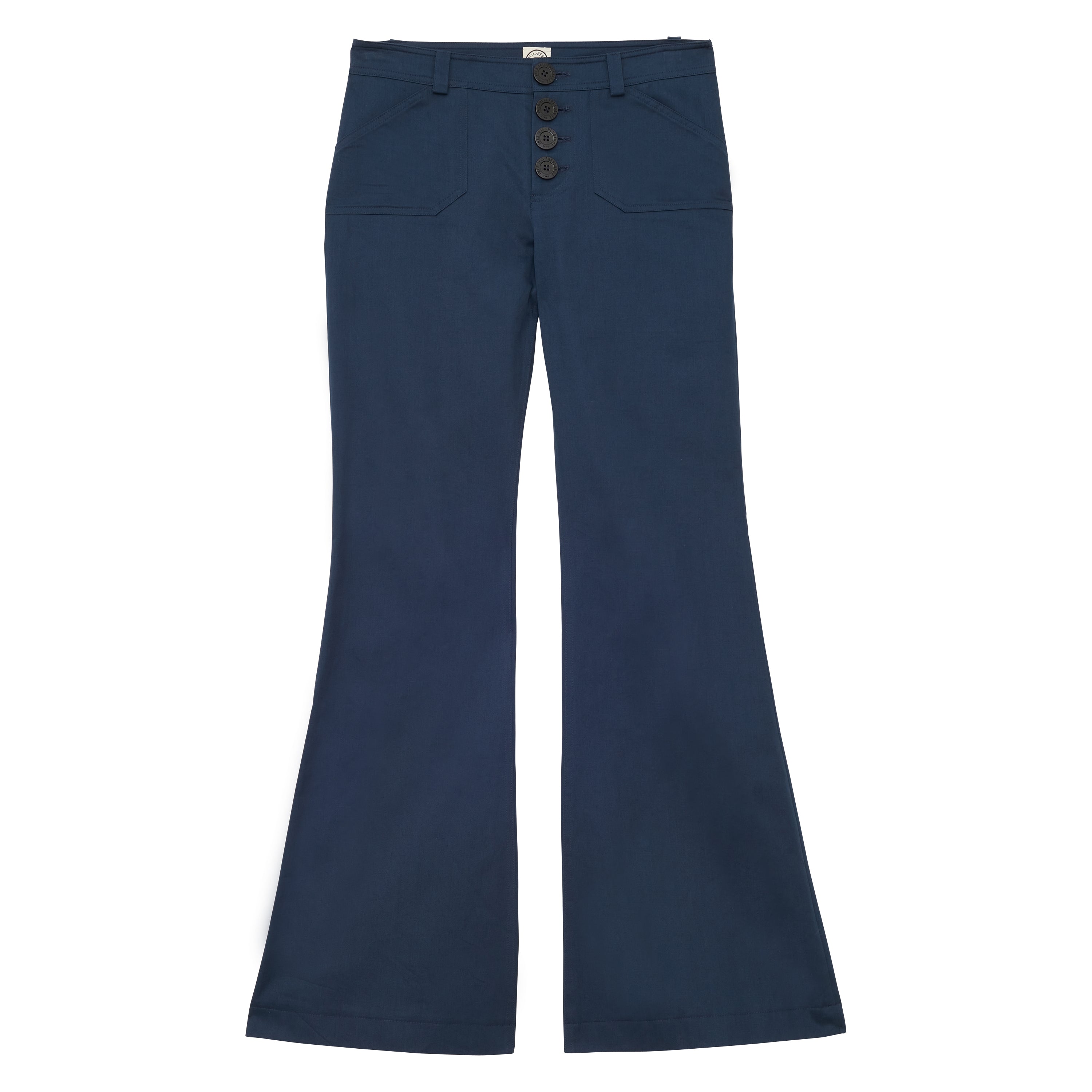 Pantaloni Charlotte in cotone blu scuro