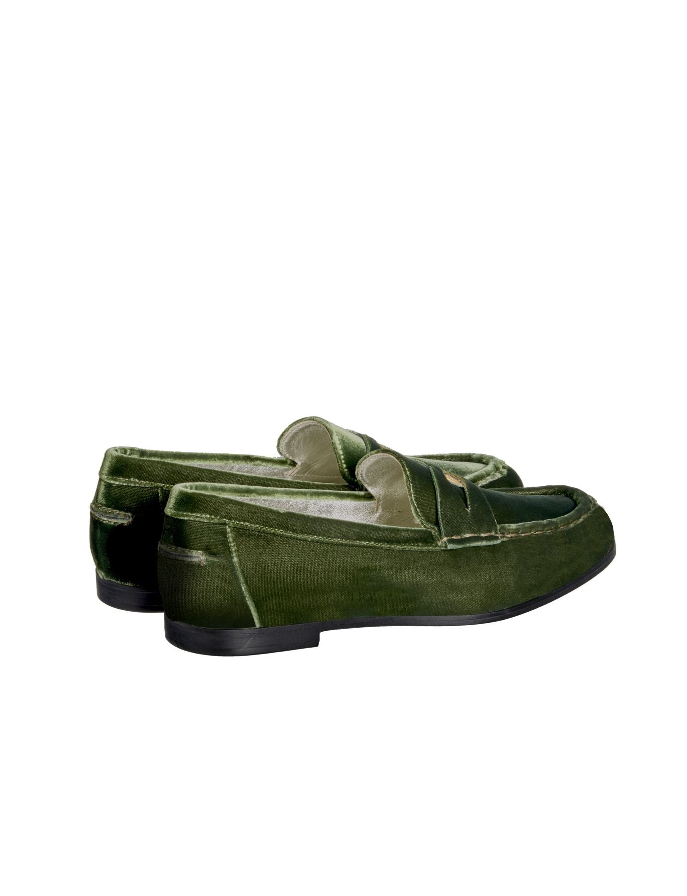 Mocasín Elvire de piel verde