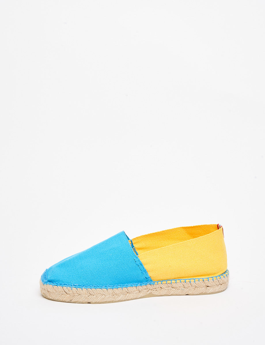 Espadrilles Aglae turquoise-jaune