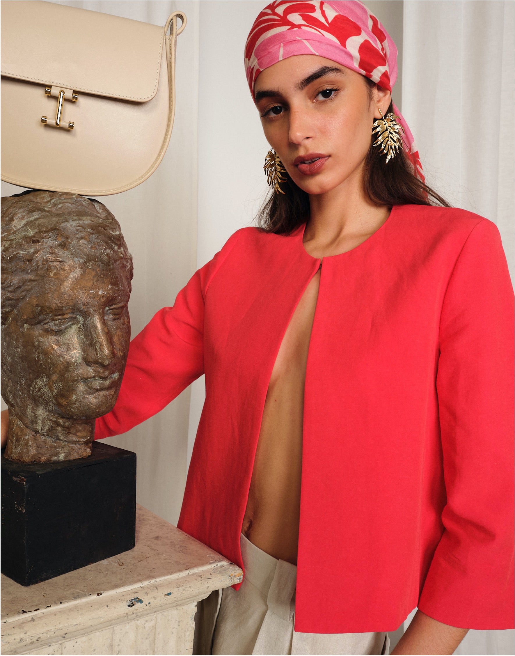 Magoo jacket in rayon and linen