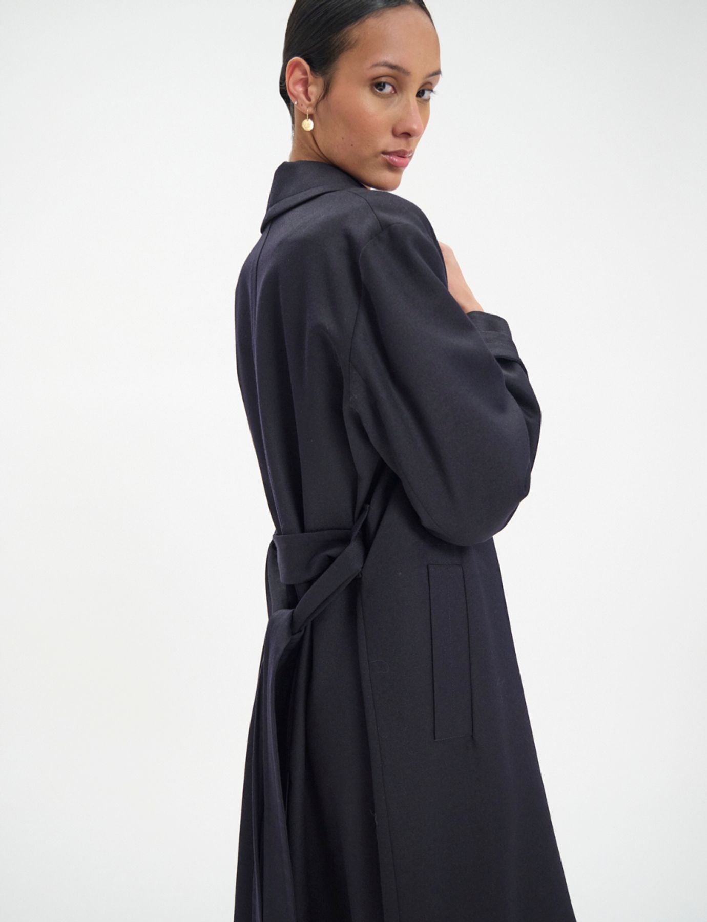 Esme black wool coat
