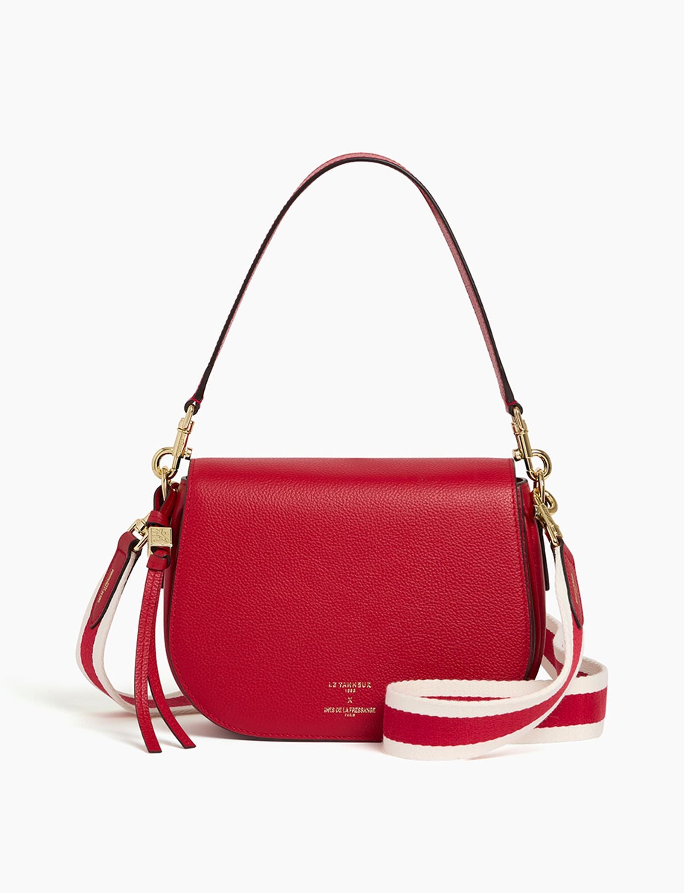 Petit sac à bandoulière rouge Ines x Le Tanneur