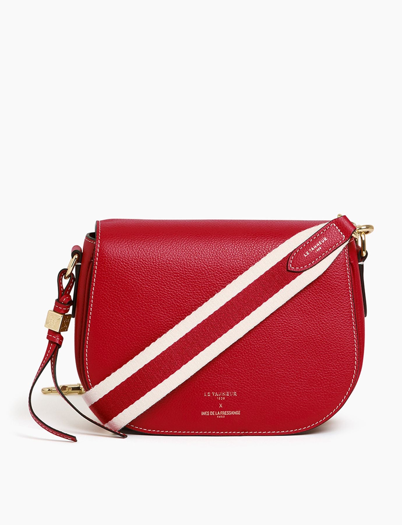 Petit sac à bandoulière rouge Ines x Le Tanneur