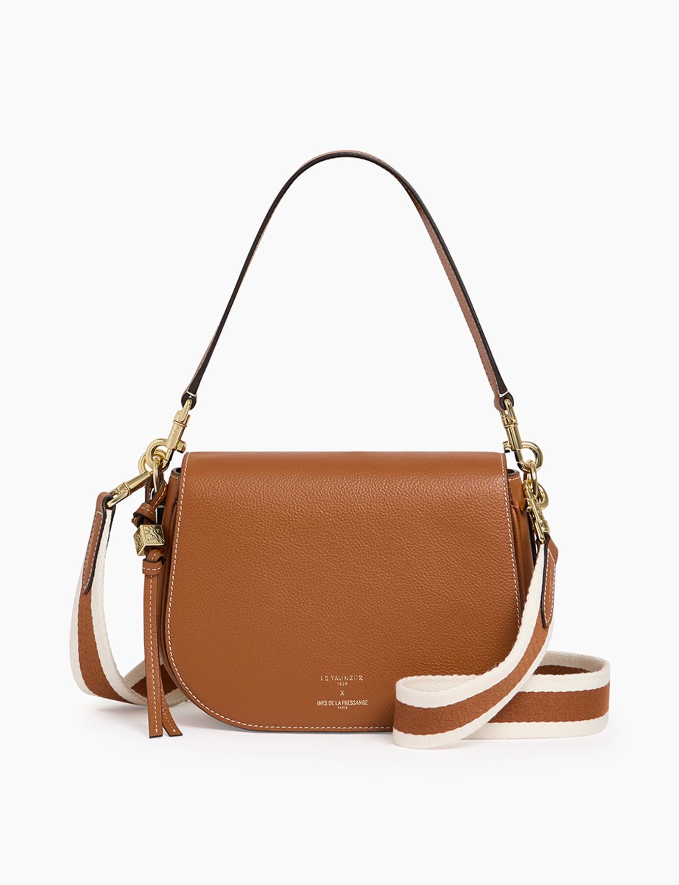 Petit sac à bandoulière camel Ines x Le Tanneur