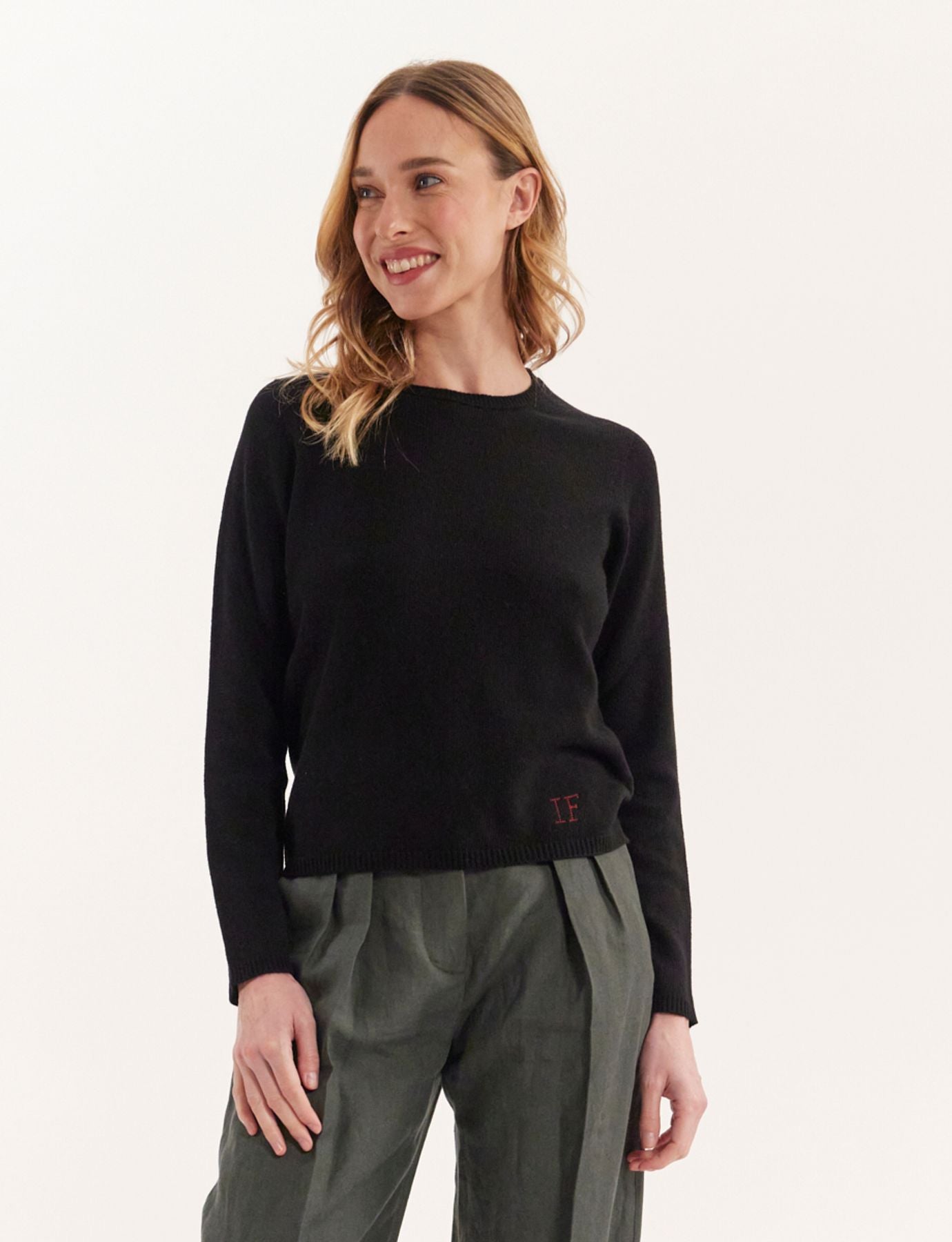 Pull Angelina laine et cachemire noir