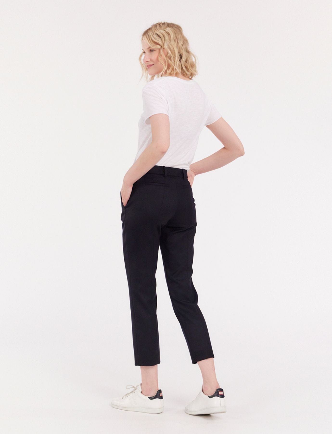 Pantalones de lana azul noche Audrey