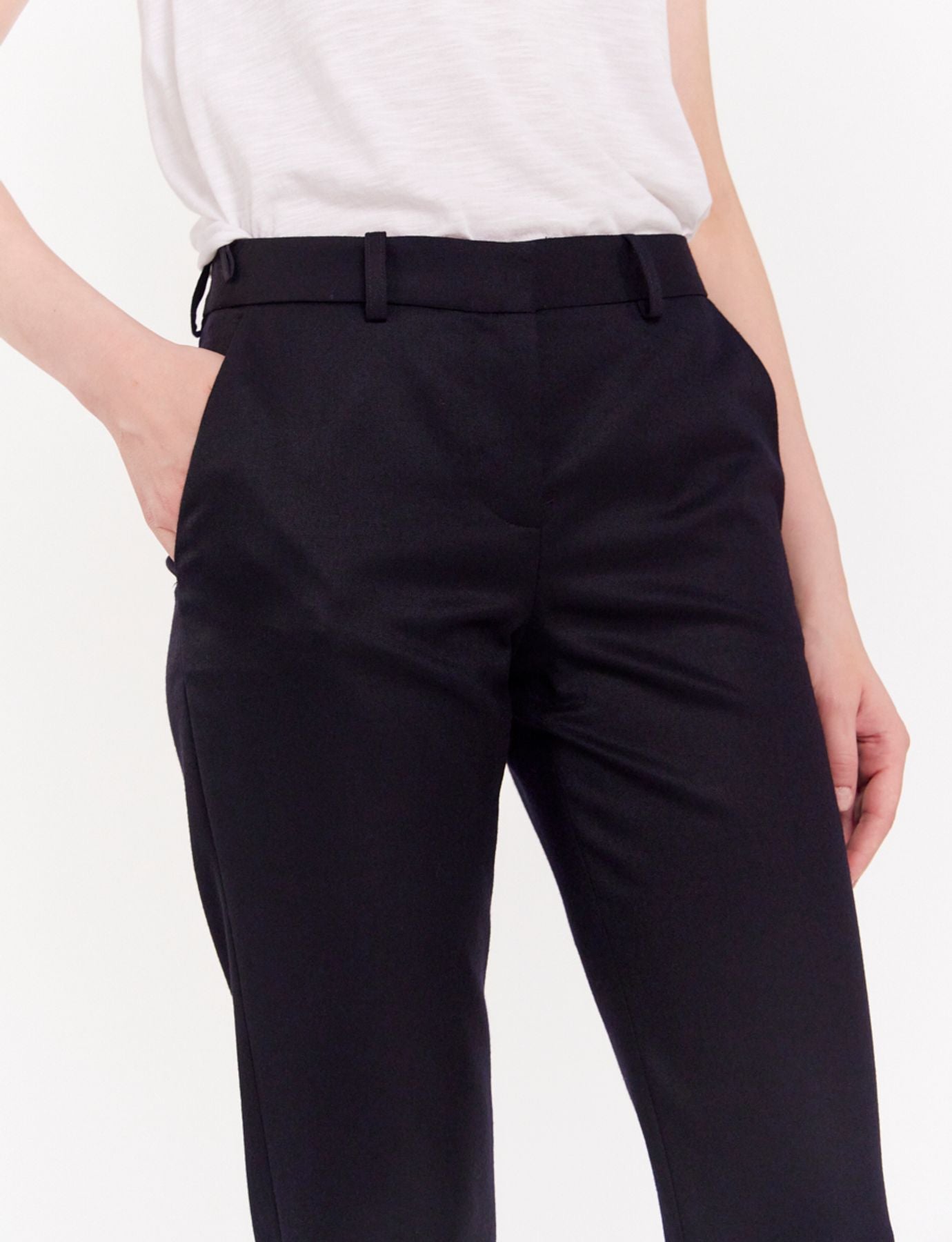 Pantalones de lana azul noche Audrey