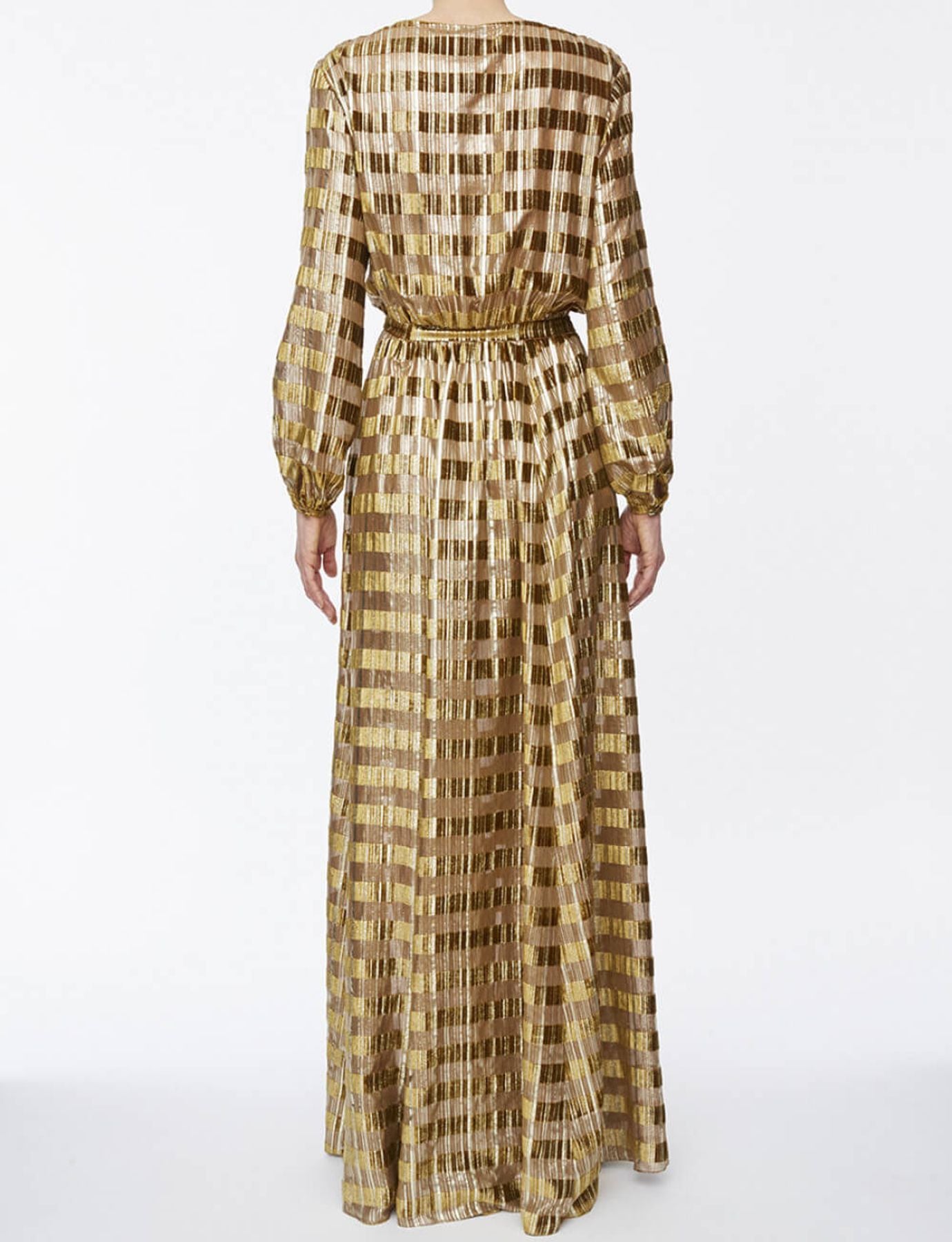 Kleid Adele Samt und Lurex gold