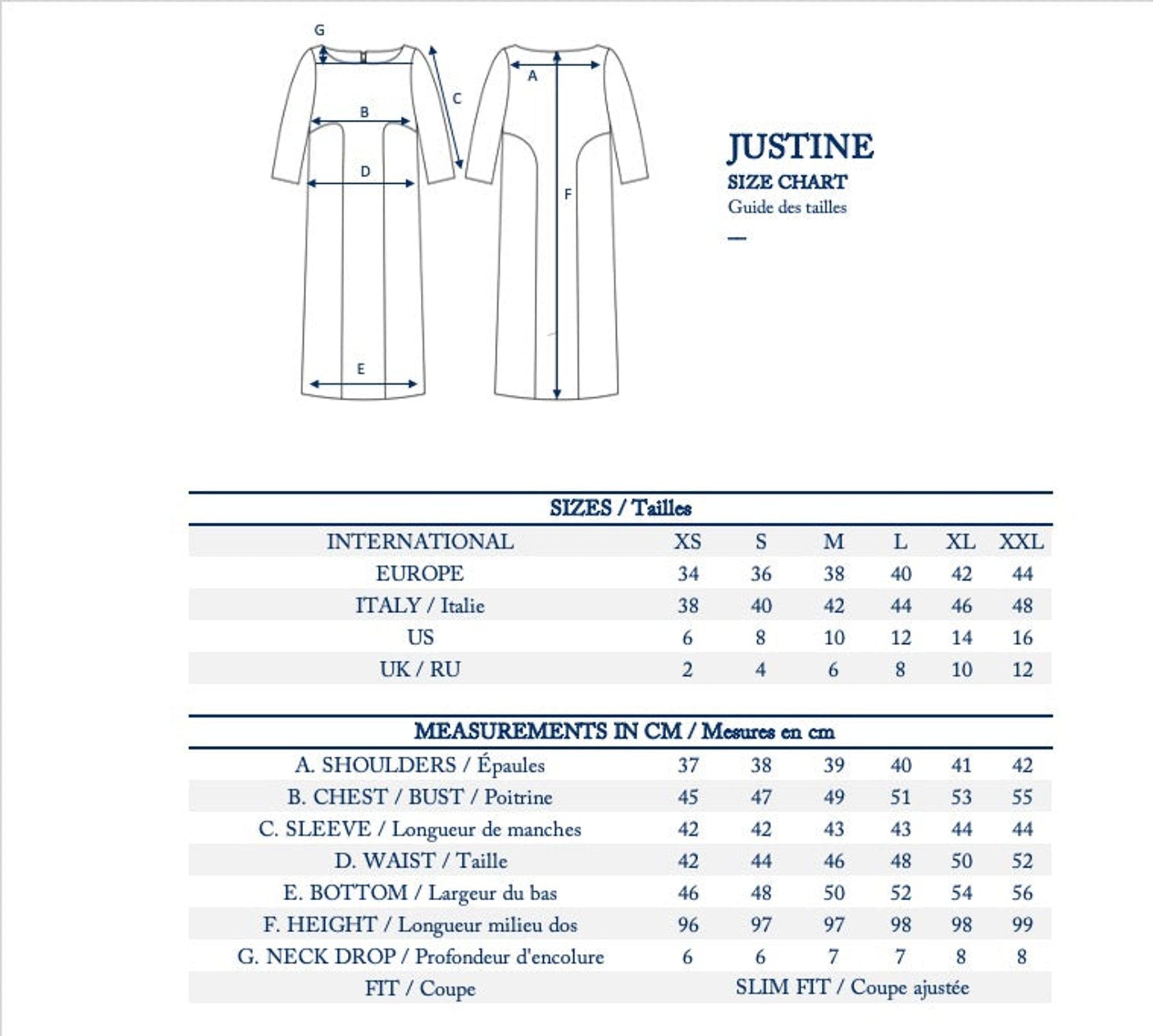 Robe Justine en laine bleu marine