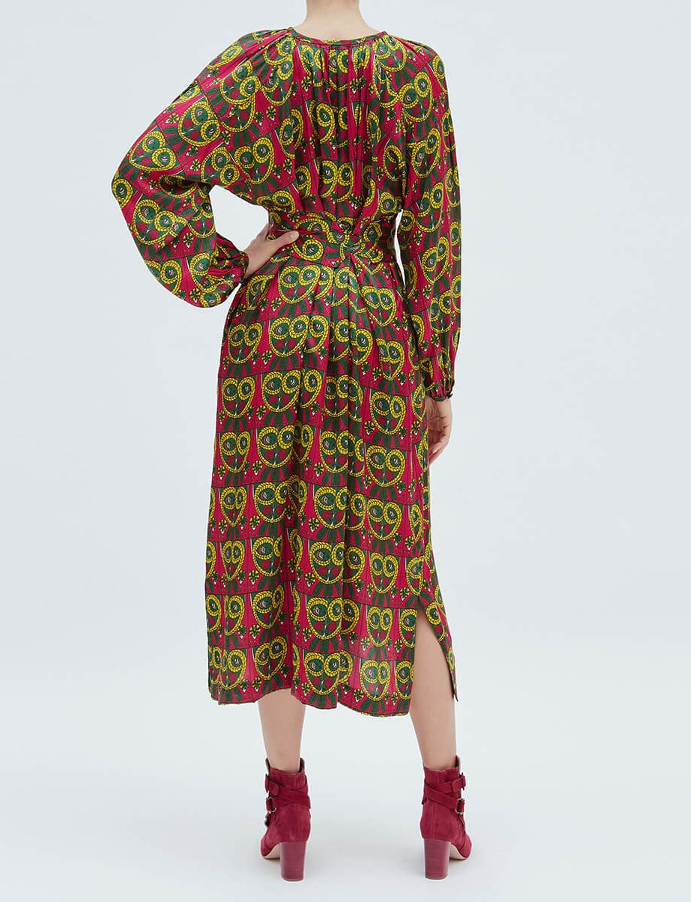 Kleid Flora aus Seide Maskerade grün