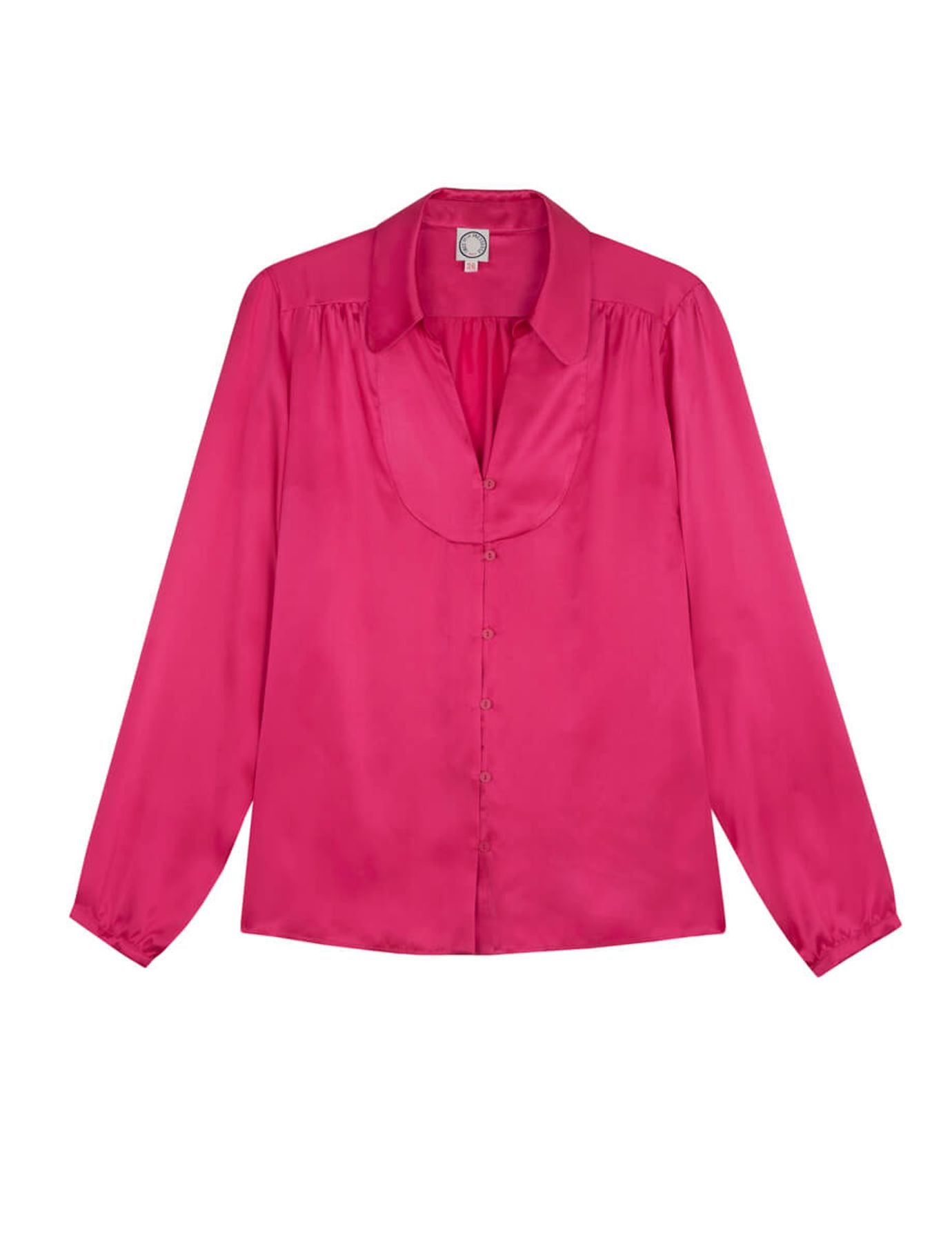 Aurora pink silk blouse