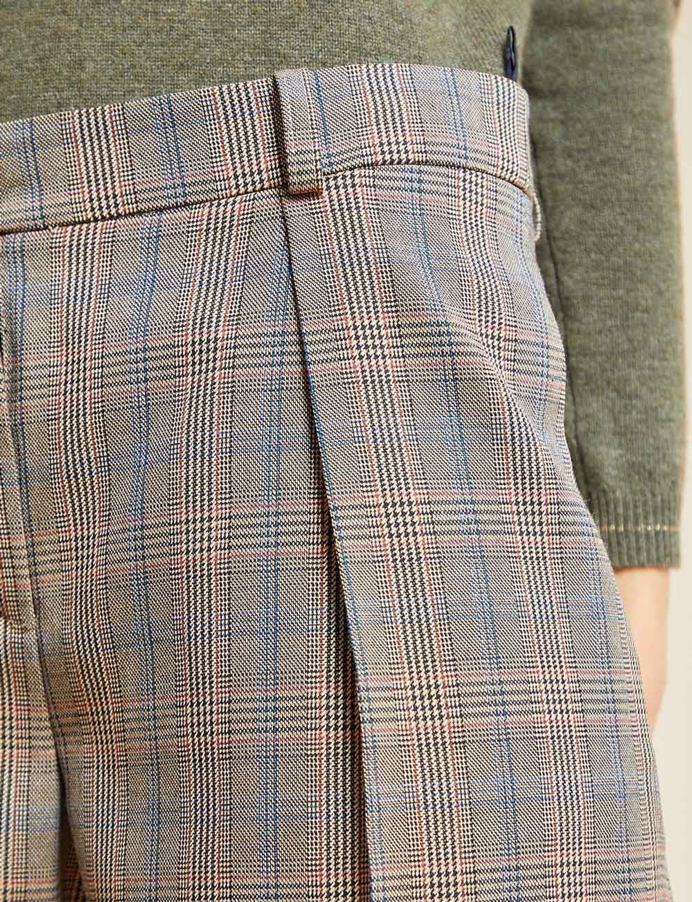 Pantalon Hector Prince de Galles beige